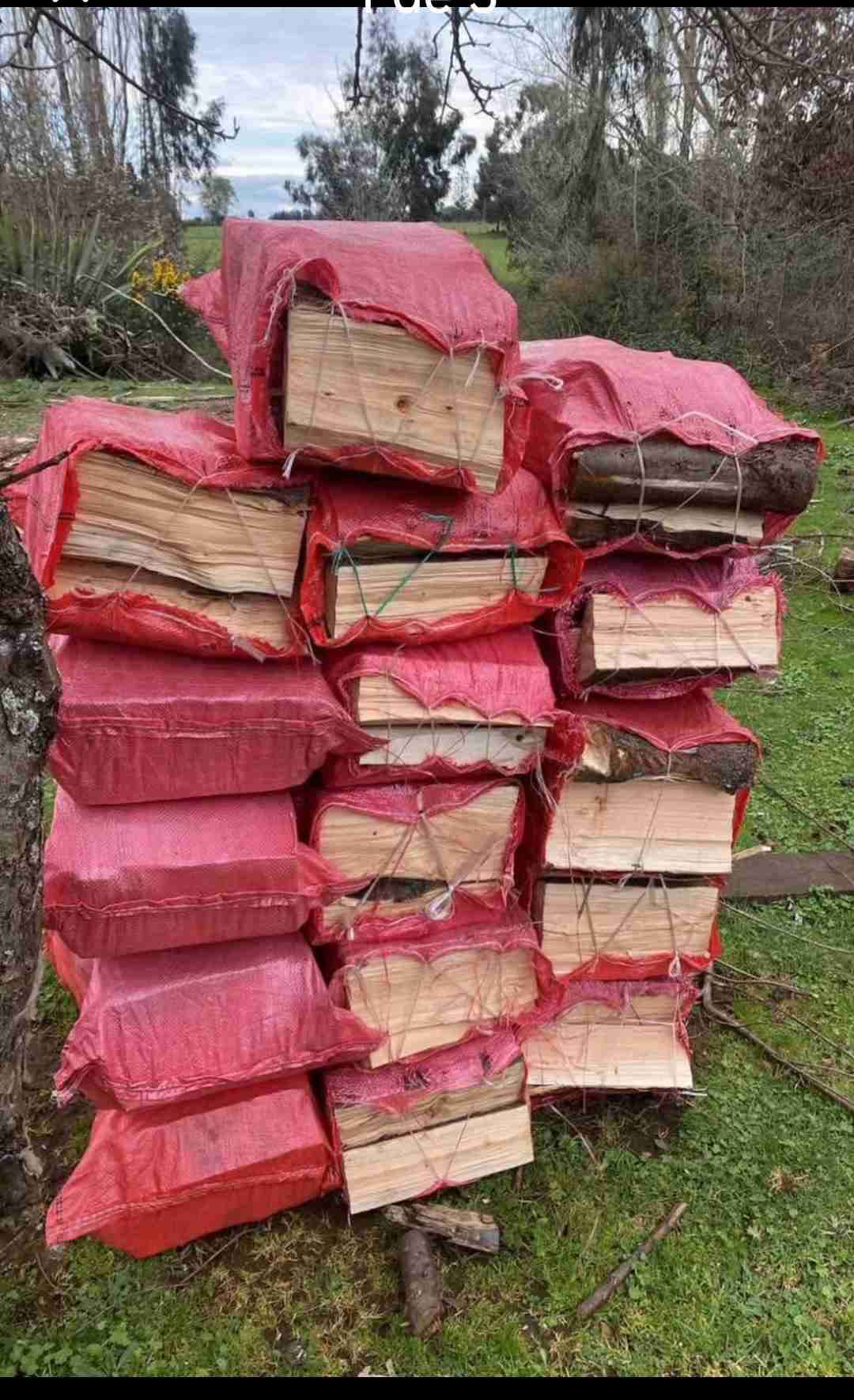 Leña en sacos rojos - miniatura 1
