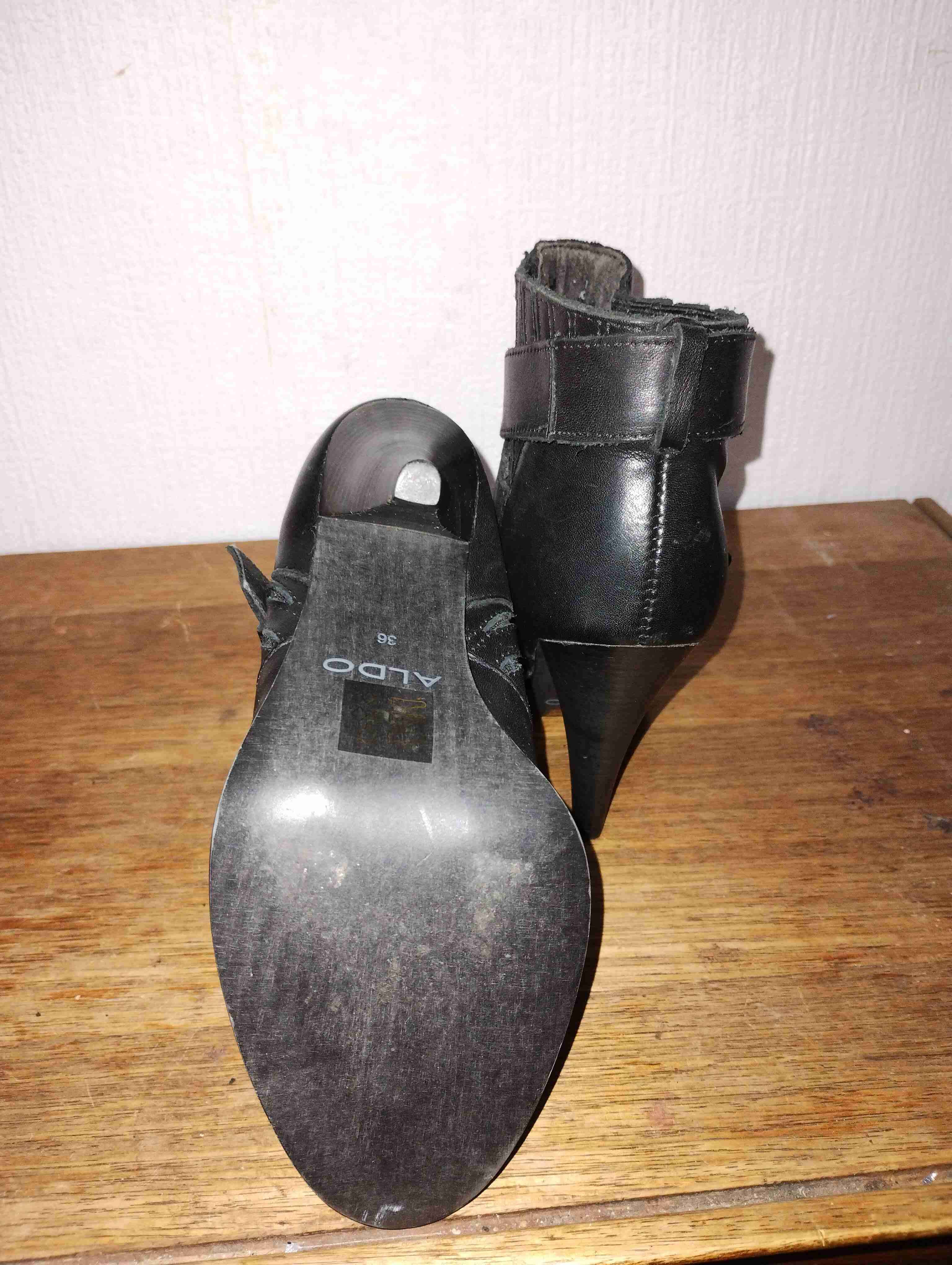 Botines de cuero negro Aldo - miniatura 4