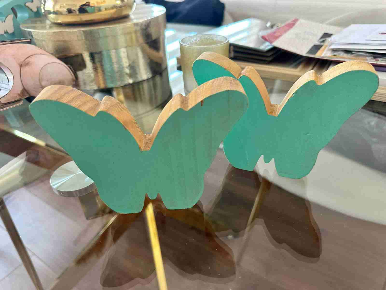 Decoración mariposas de madera