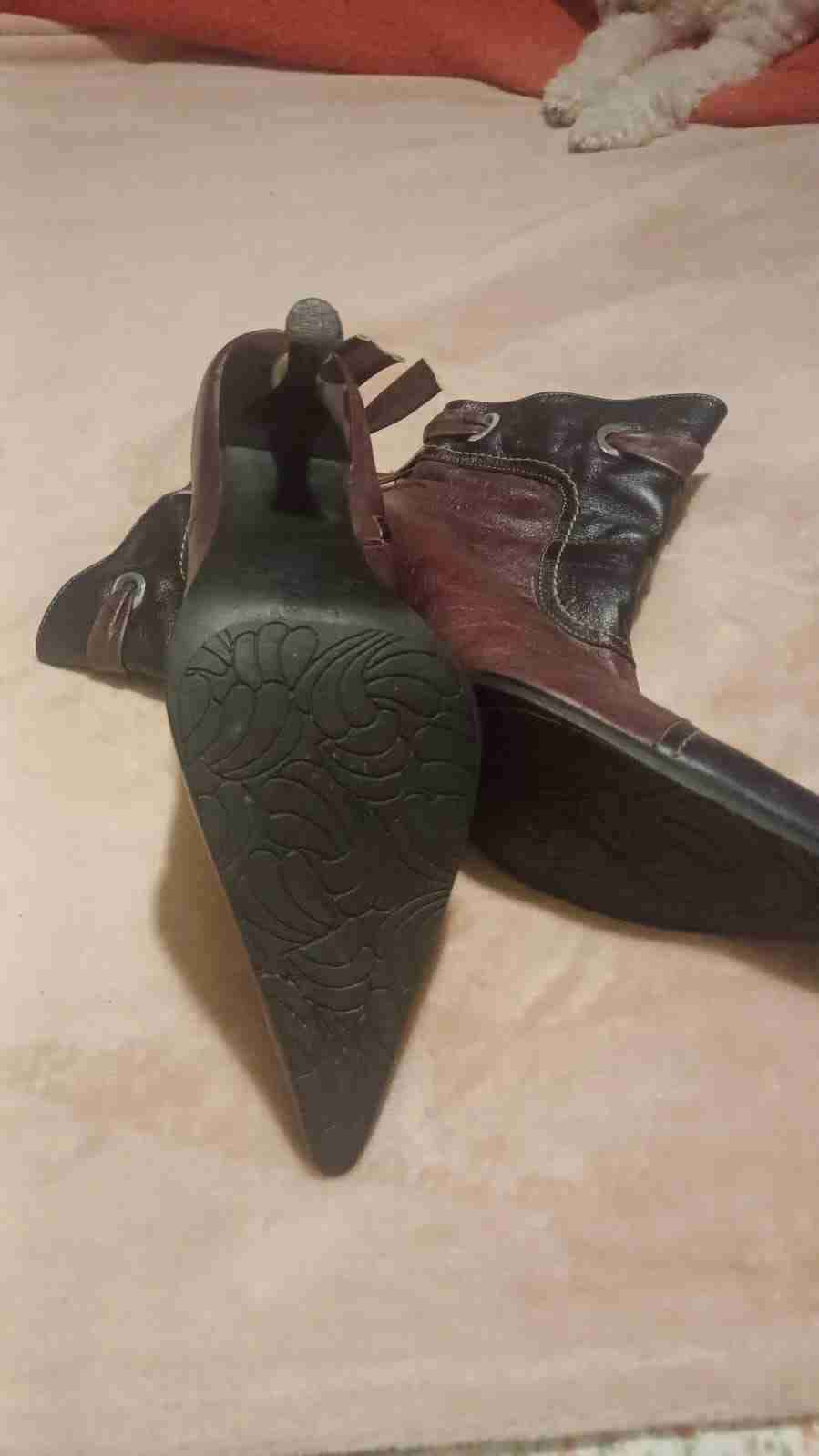 Botines de cuero bicolor - miniatura 6