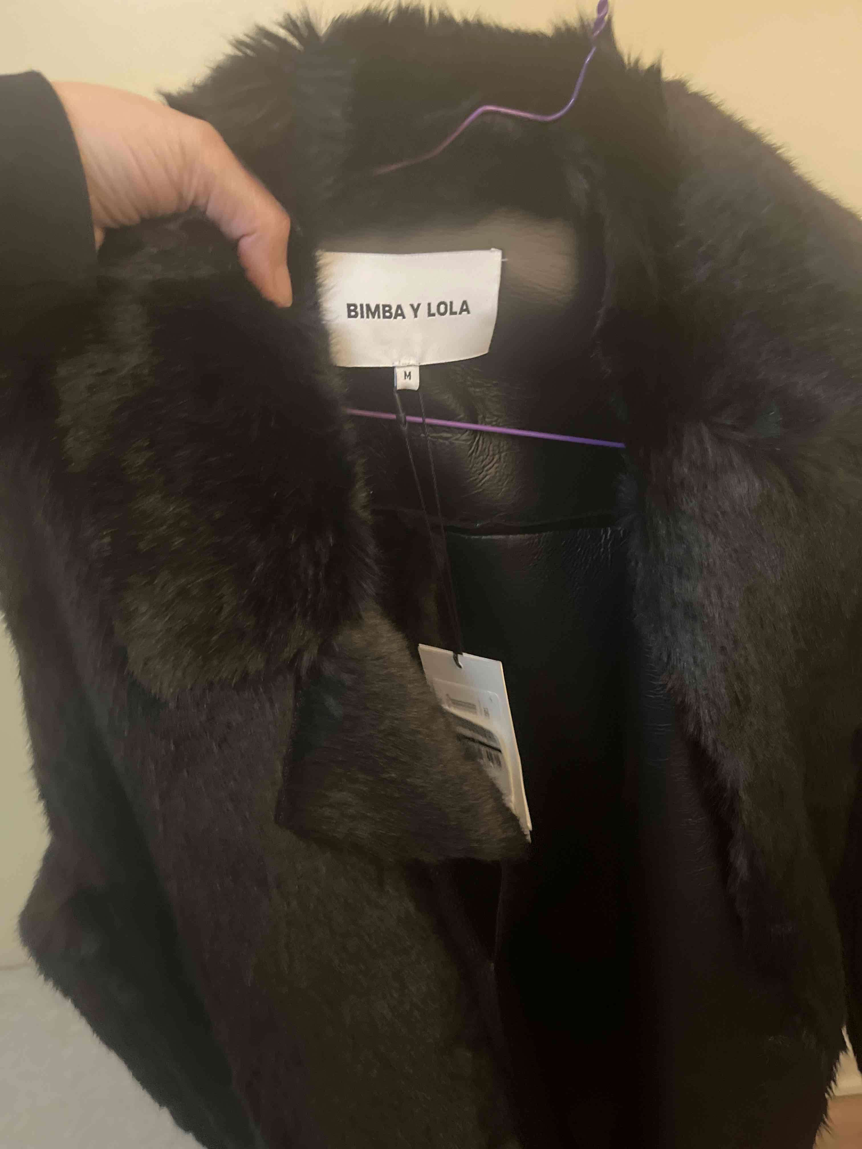 Abrigo negro de piel Bimba y Lola - miniatura 3