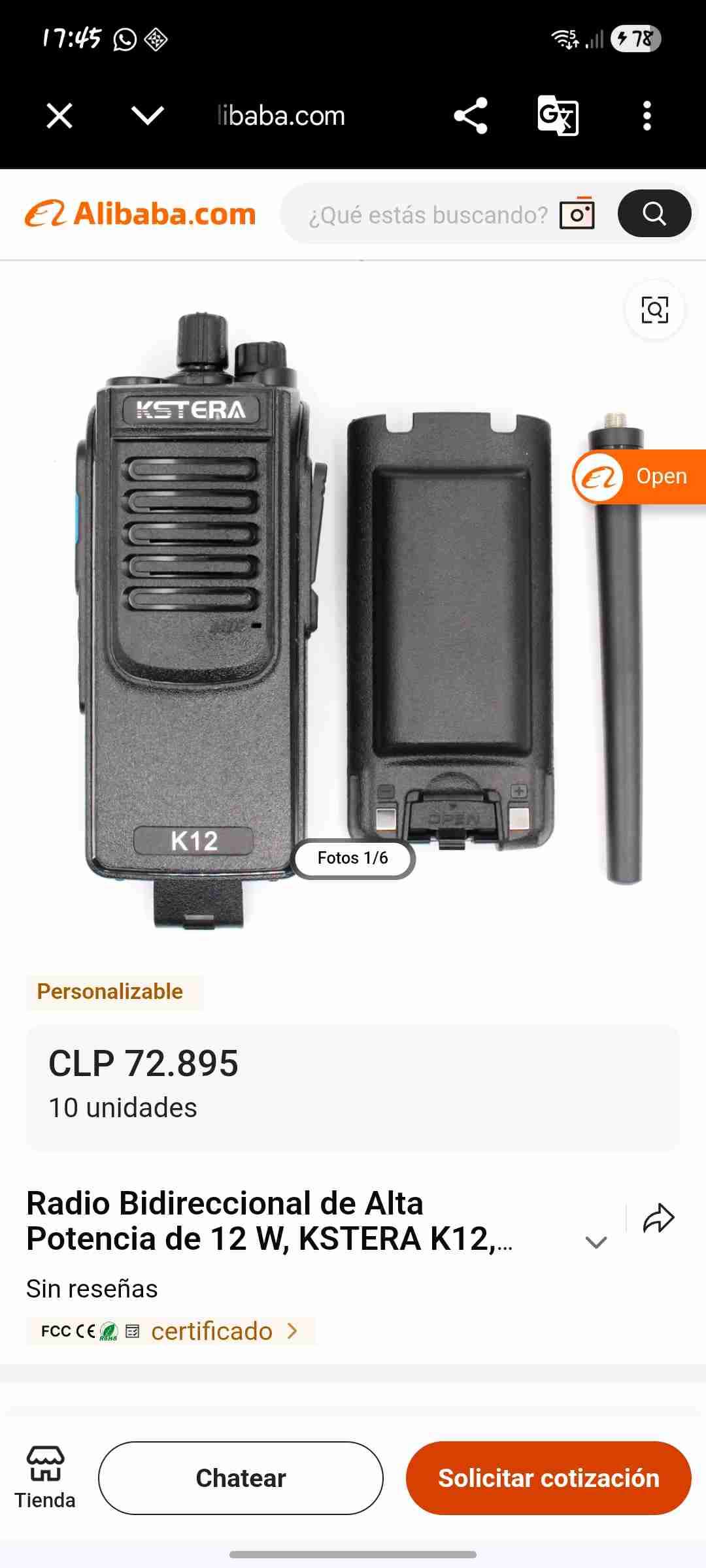 Radios walkie marca kstera - miniatura 2