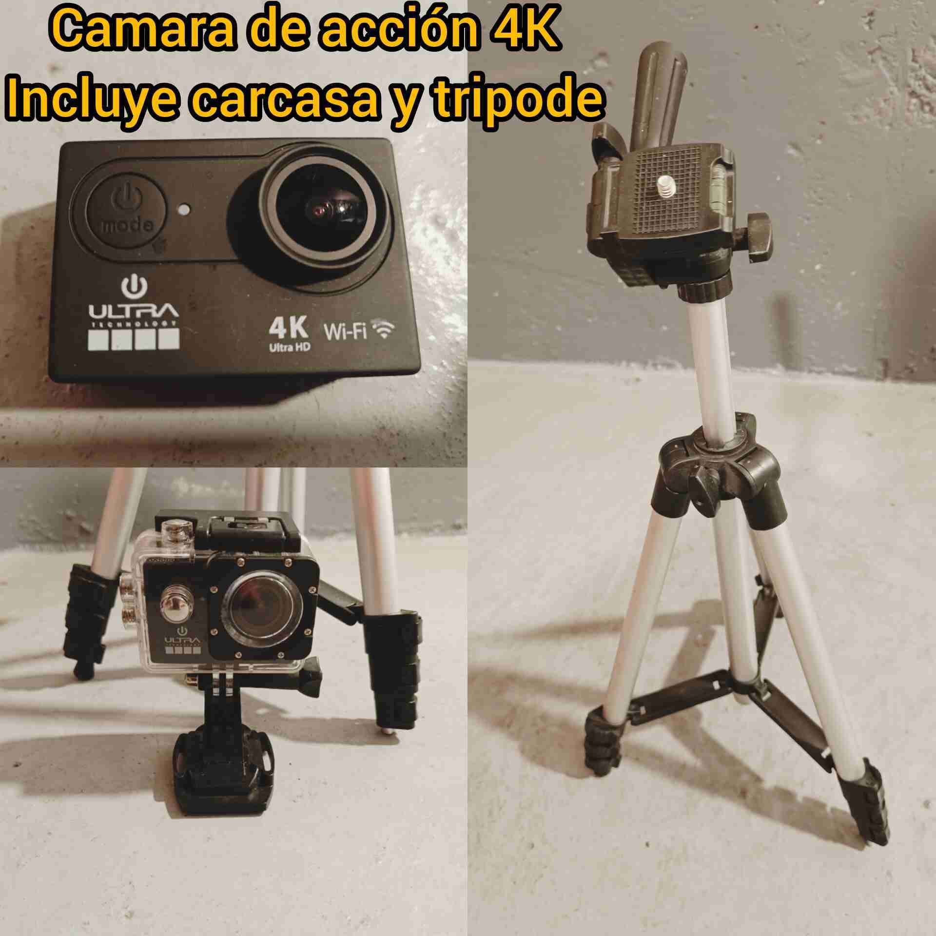 Cámara de acción 4K con trípode - miniatura 1