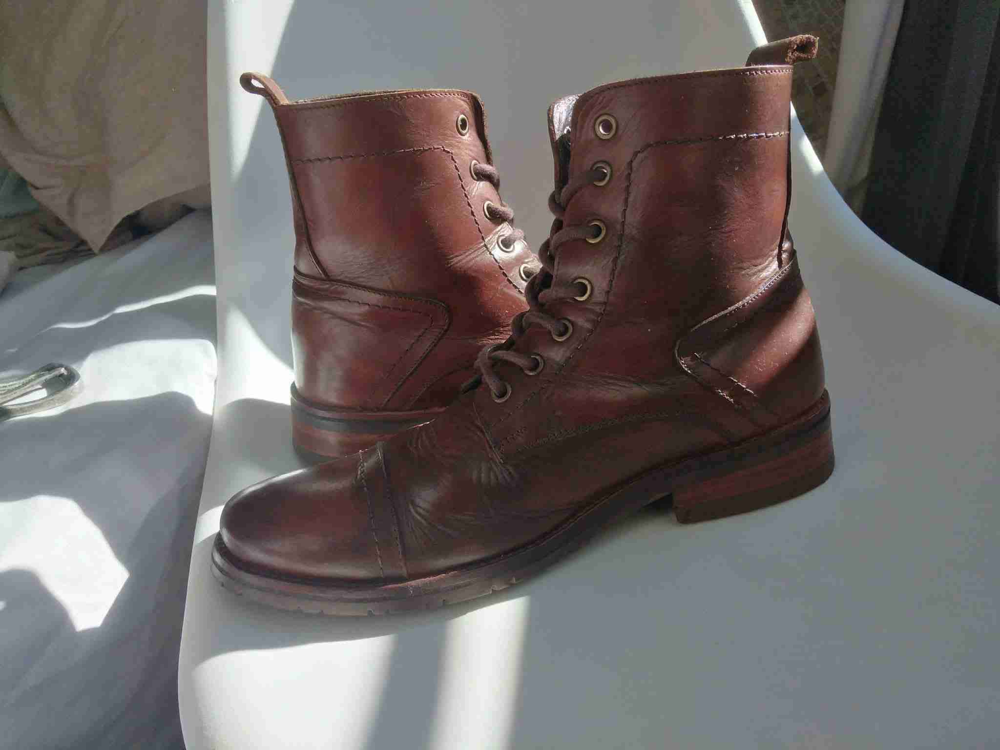 Botas de cuero marrón - miniatura 3