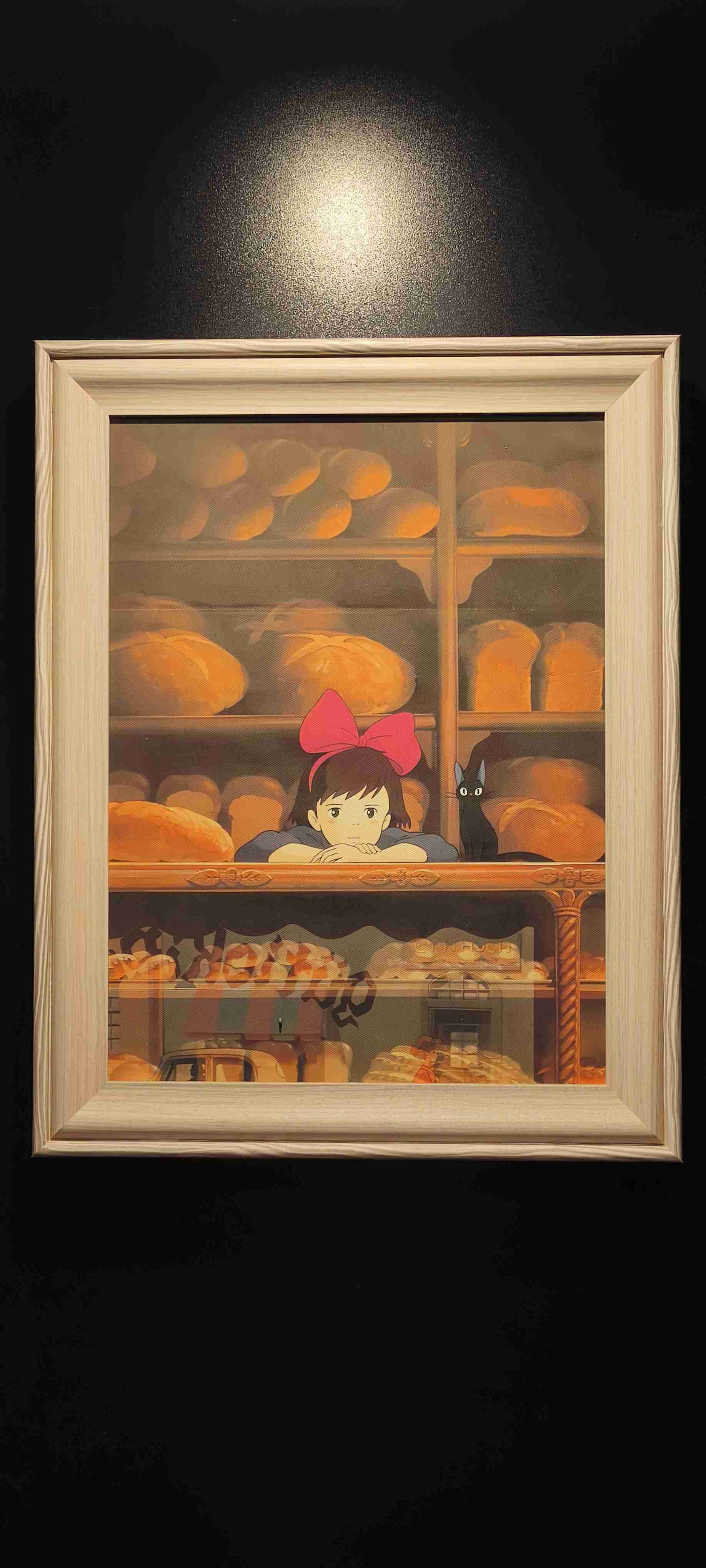 Cuadro de kiki's delivery con marco claro - miniatura 1