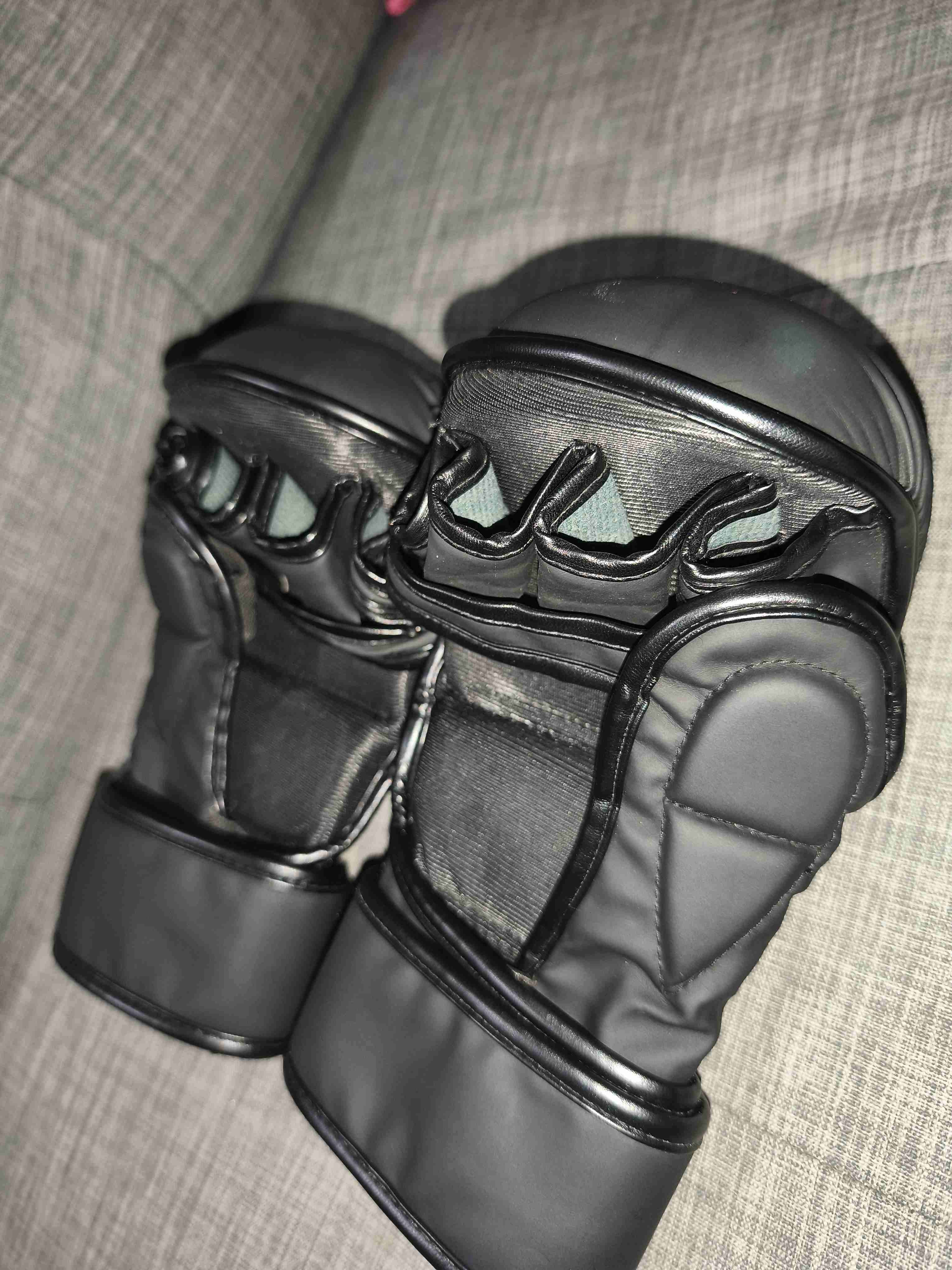 Guantes de MMA Gingpai negros - miniatura 1