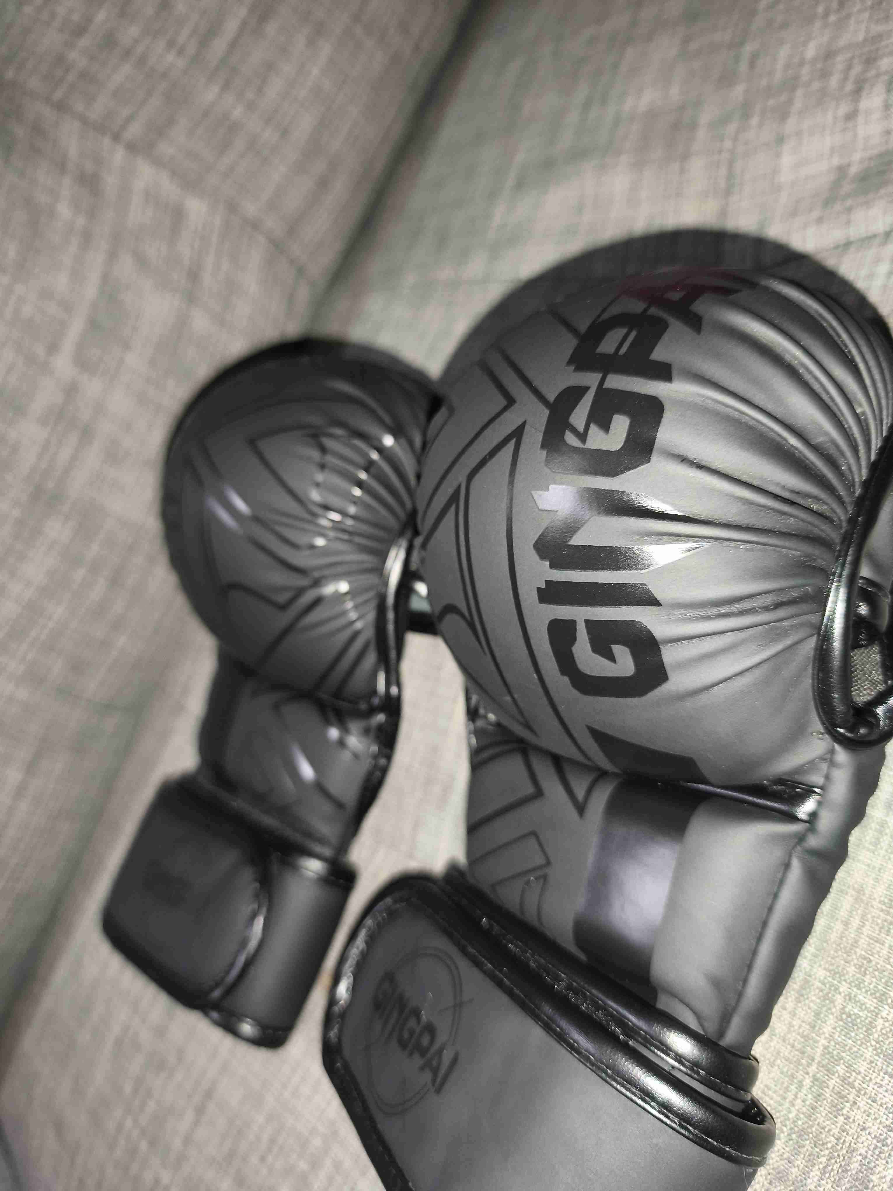 Guantes de MMA Gingpai negros - miniatura 2