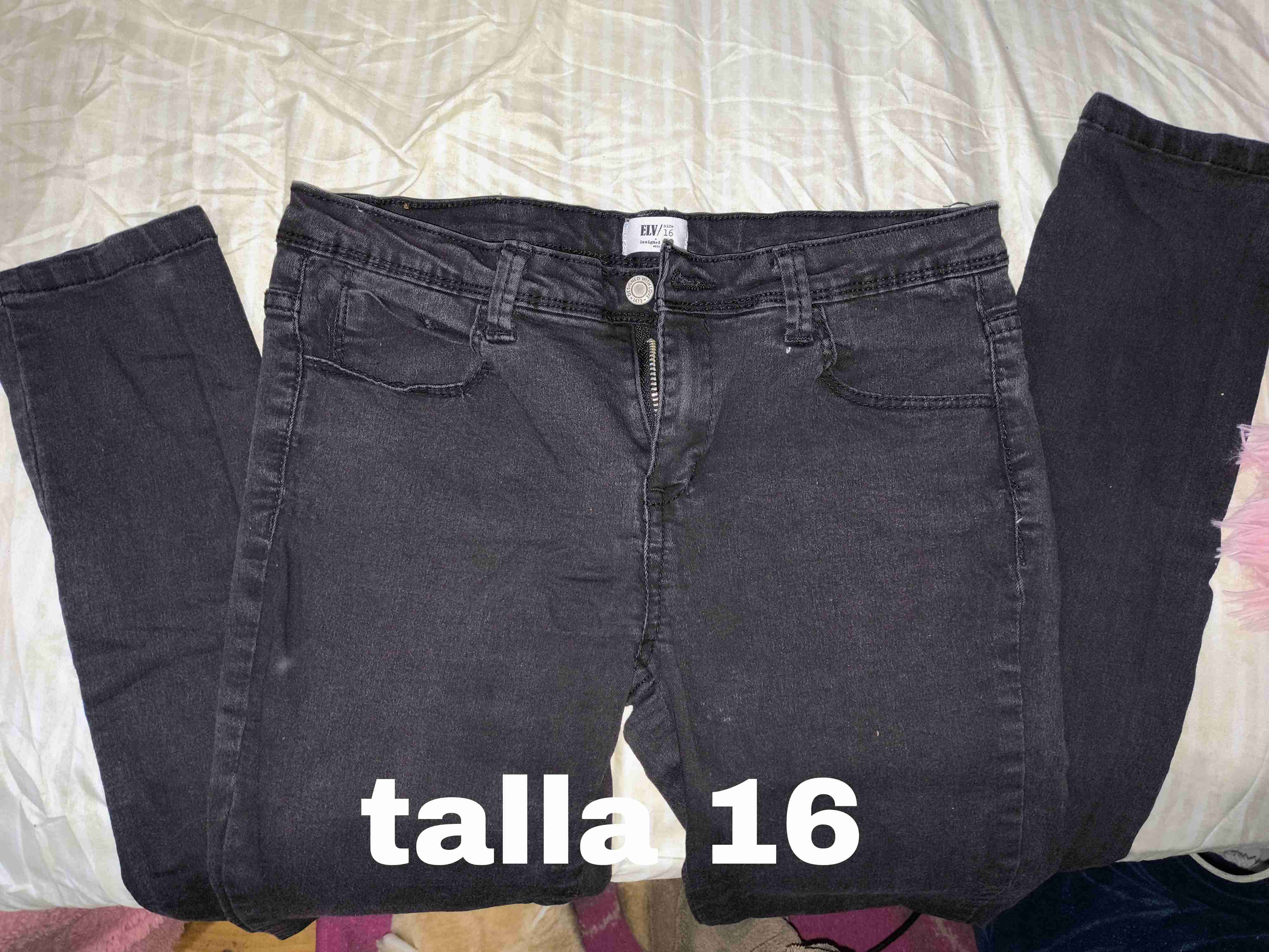Jeans negros talla 16