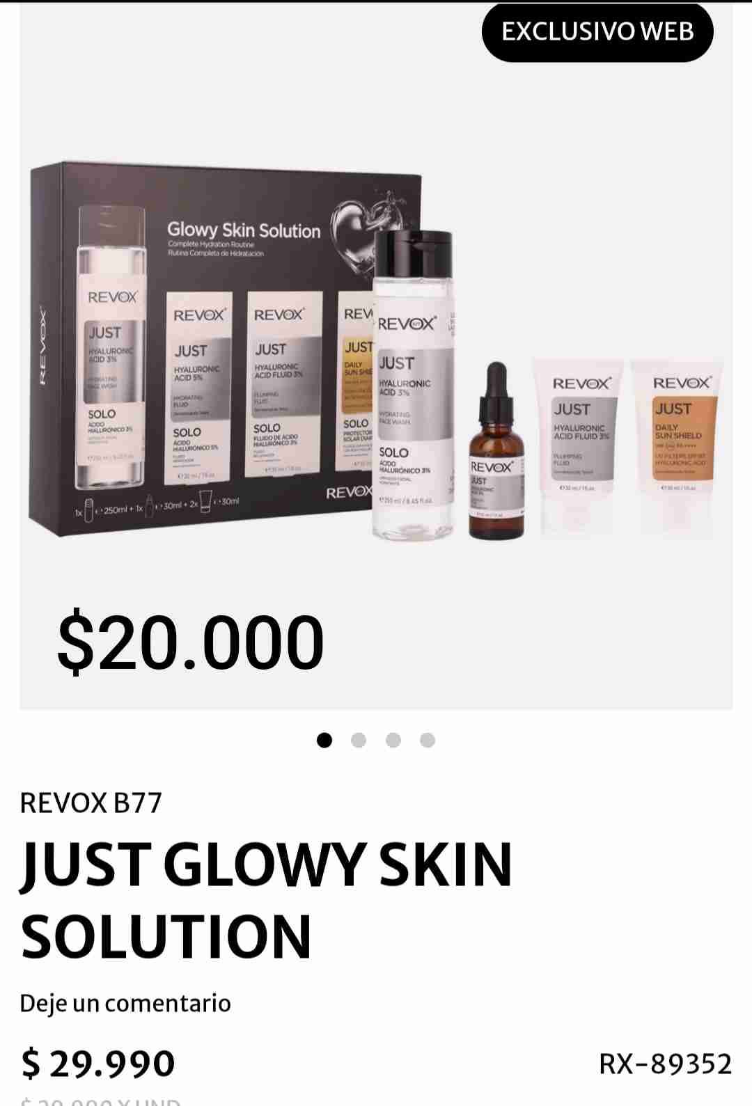 Set cuidado facial Revox B77