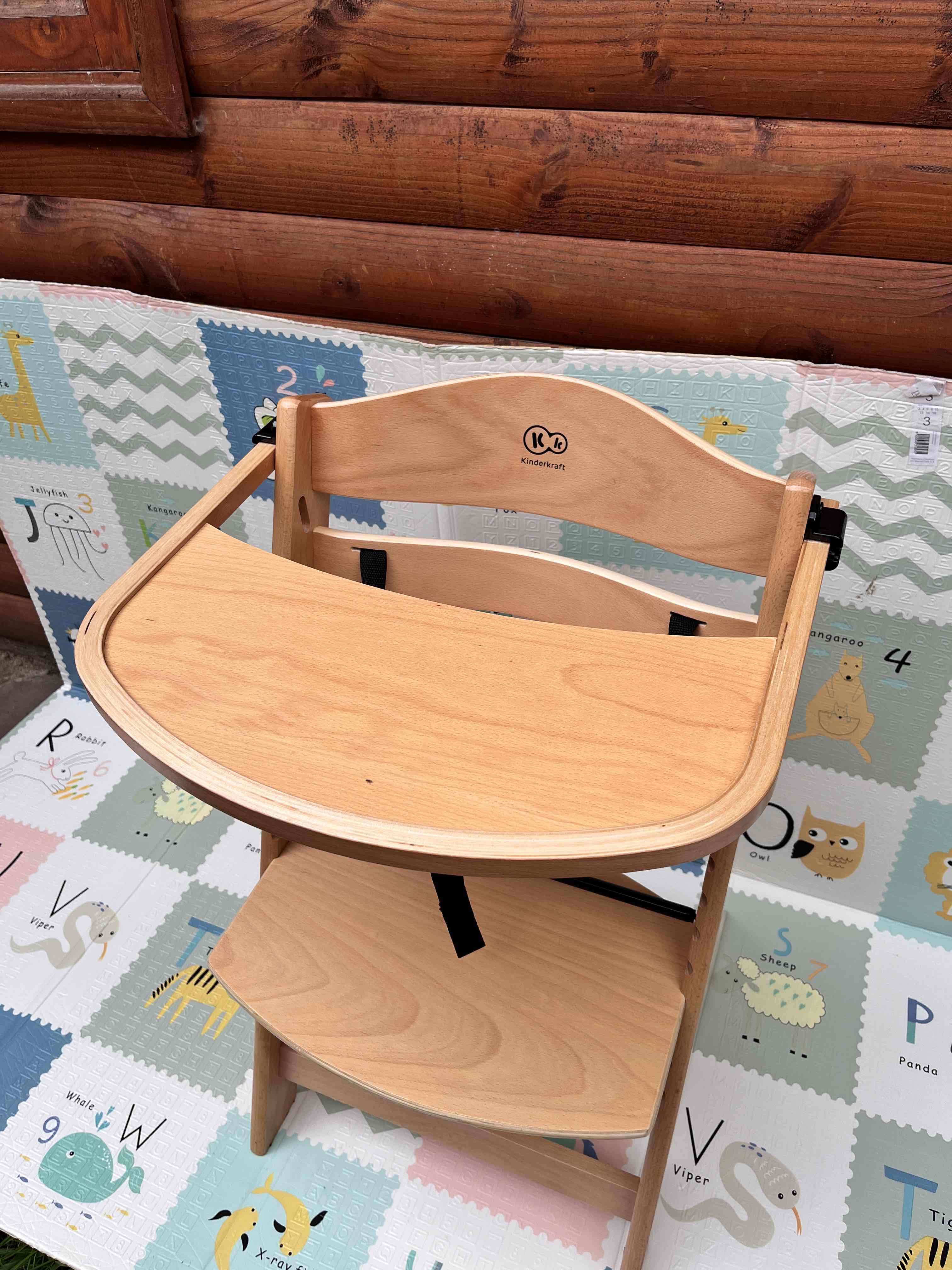 Silla alta de madera para bebé kindercraft - miniatura 2