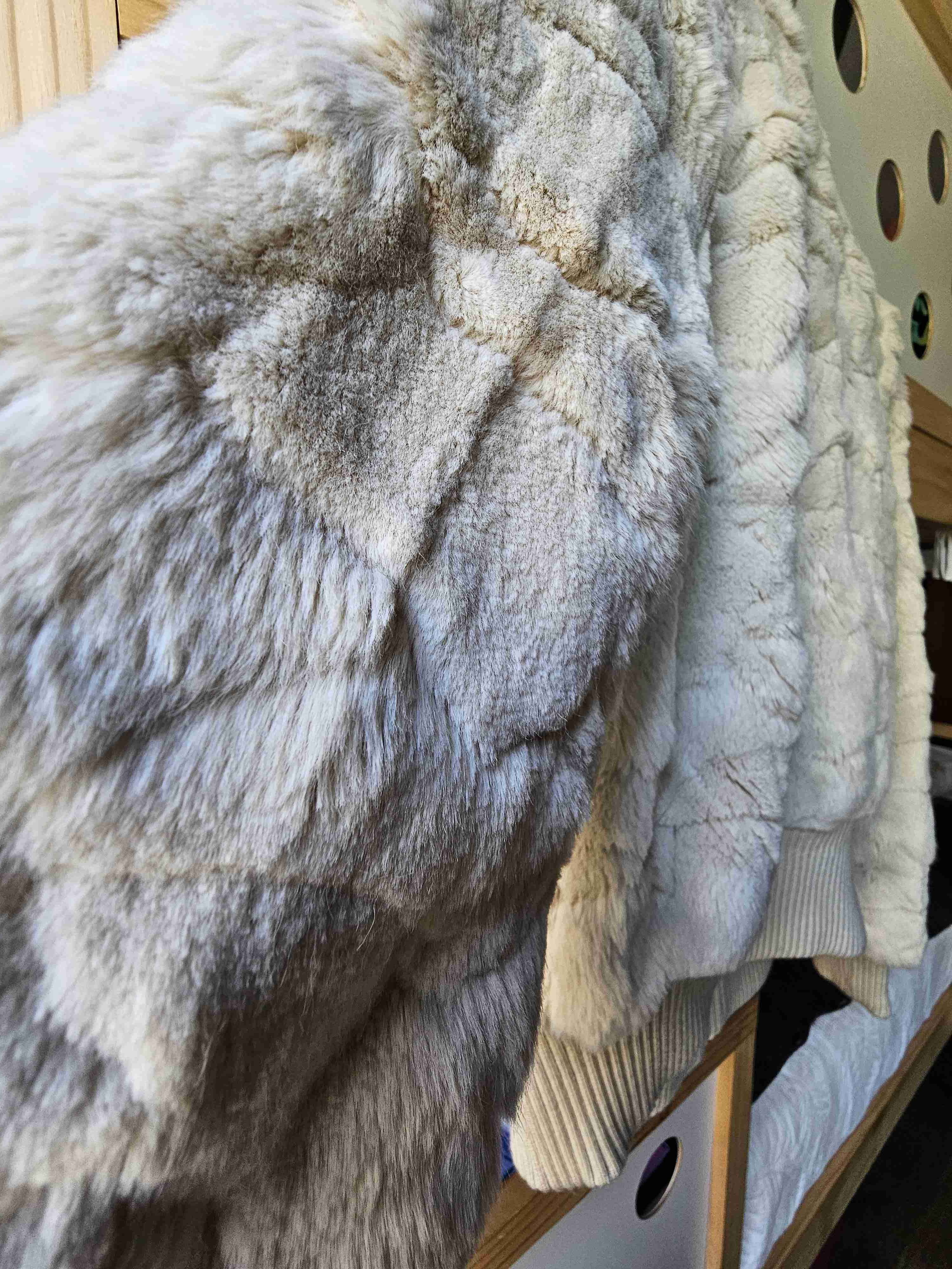 Chaqueta de piel sintética beige - miniatura 3