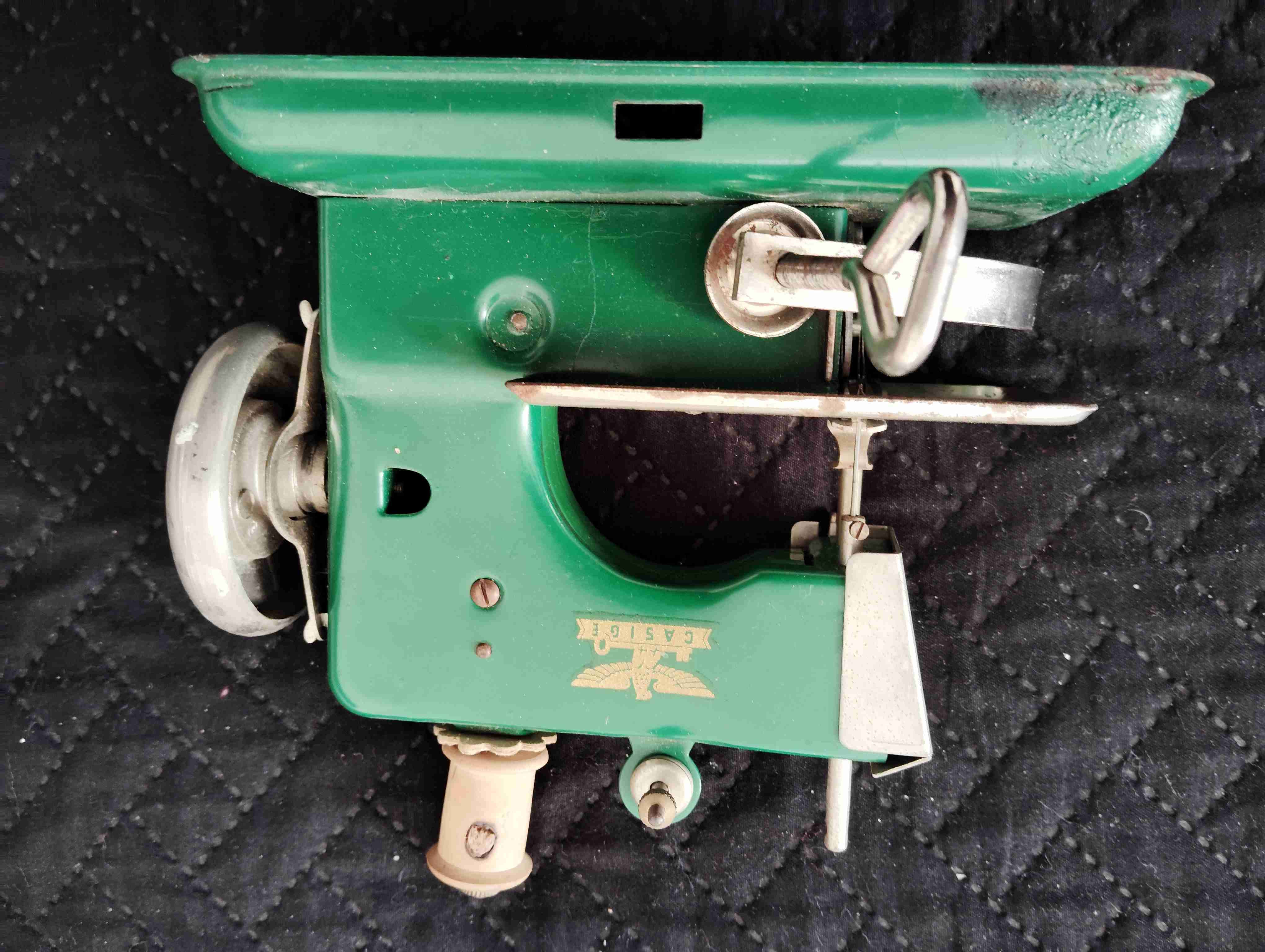 Máquina de coser antigua Casige Juguete Alemán - miniatura 3