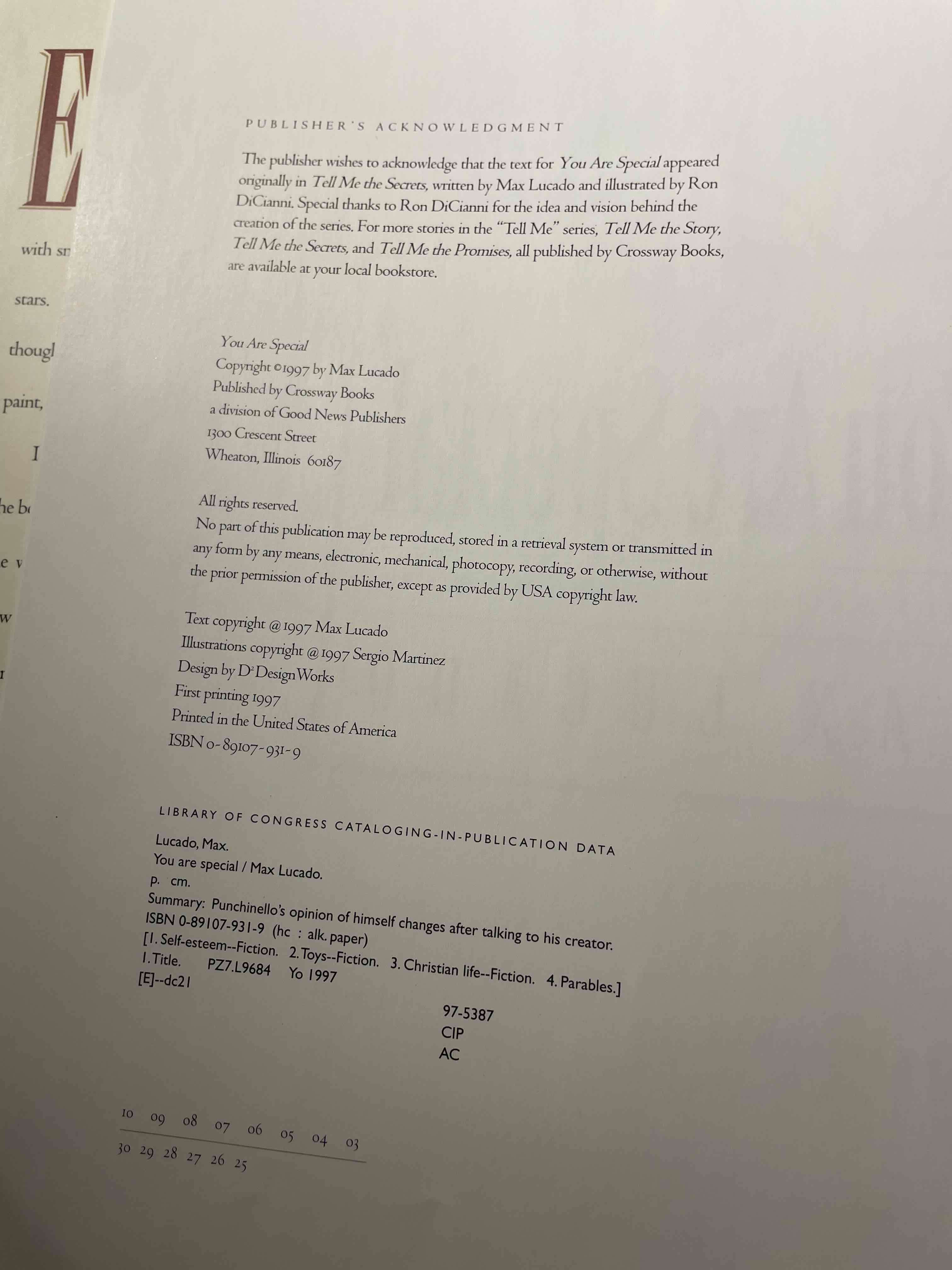 Libro 'You Are Special' de Max Lucado - miniatura 2