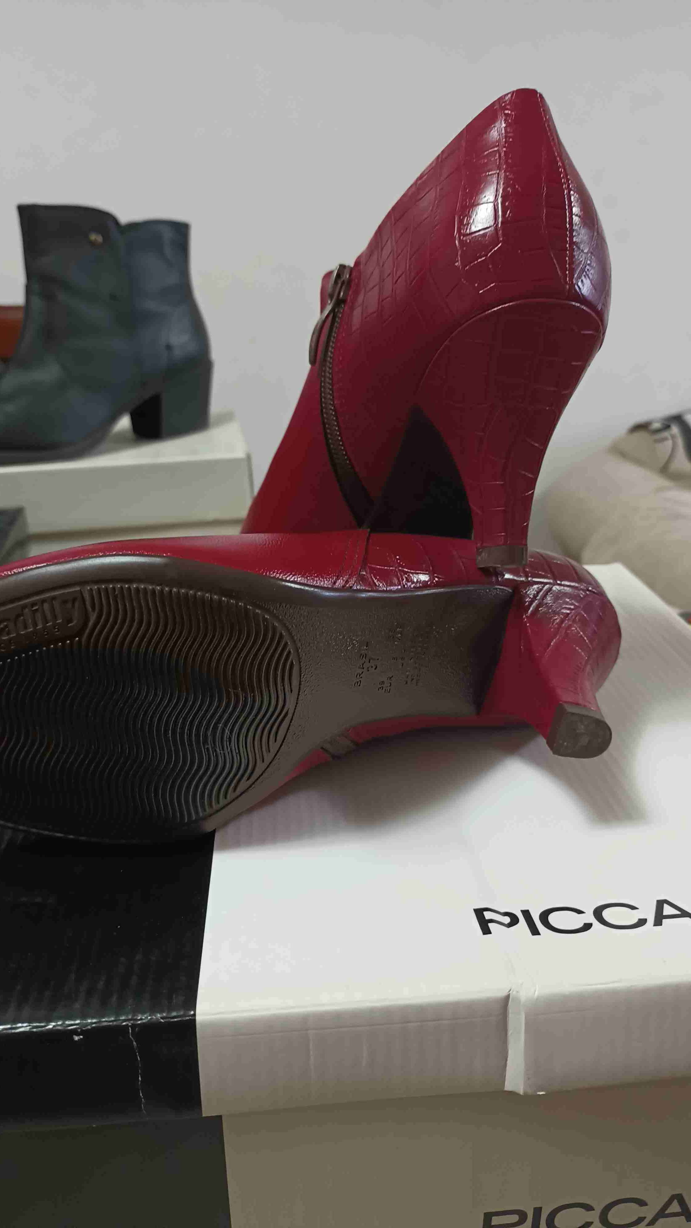 Botines rojos de cuero elegantes y sofisticados - miniatura 4