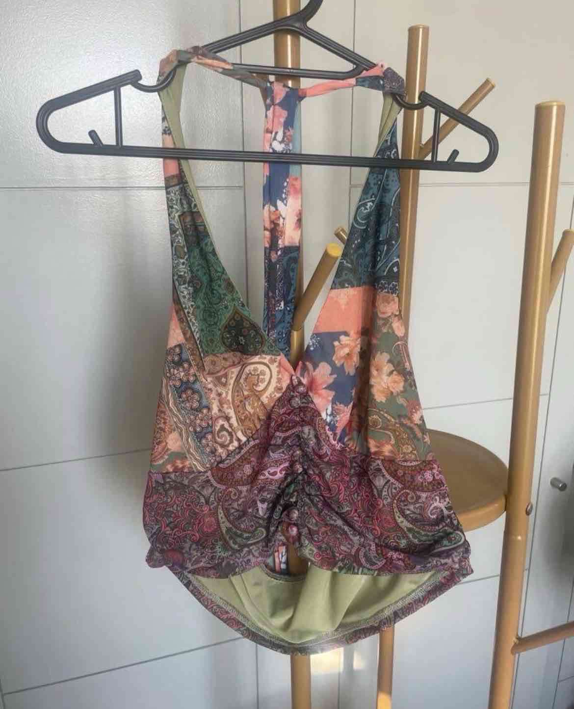 Top estampado bohemio - miniatura 1