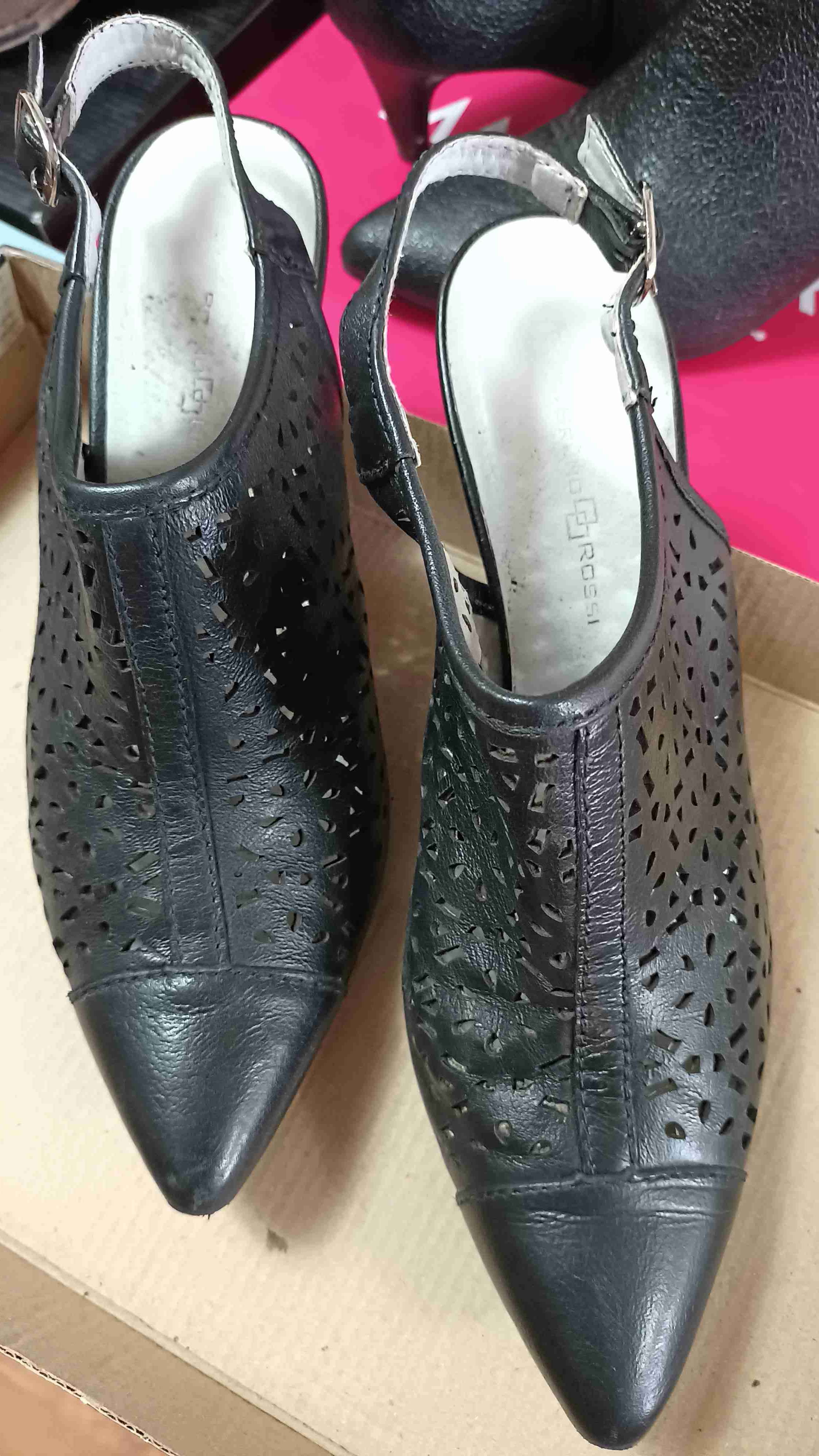 CUERO BRUNO ROSSI- Zapatos  negros calados - miniatura 2