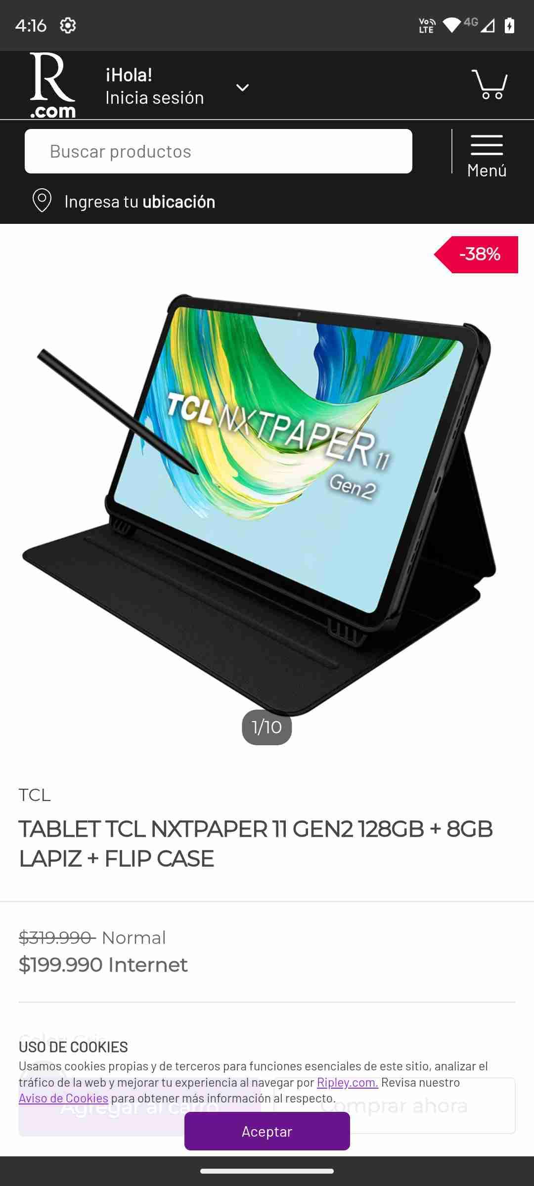 Tablet TCL NxtPaper con teclado - miniatura 3