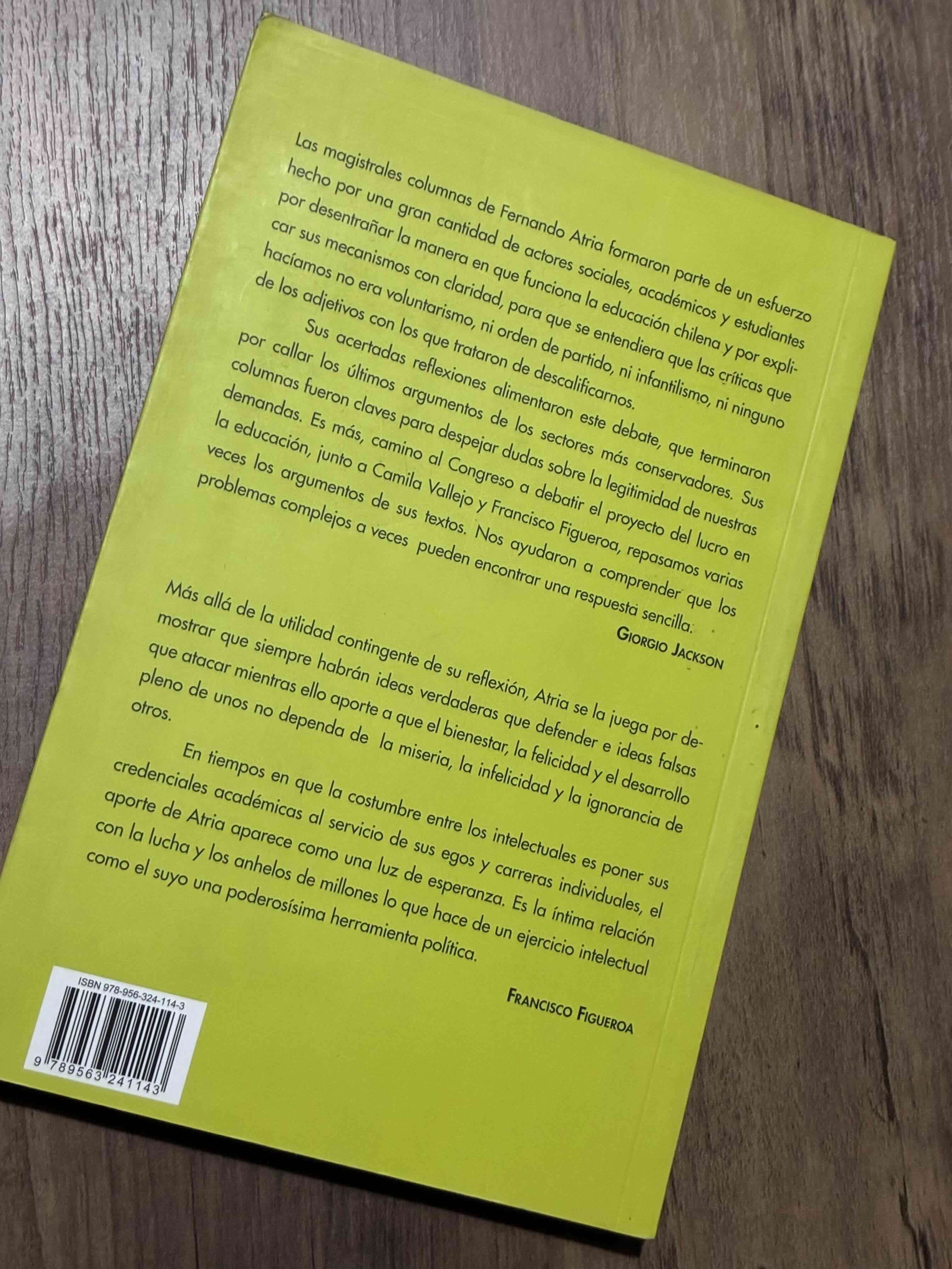 Libro La Mala Educación - Fernando Atria - miniatura 2