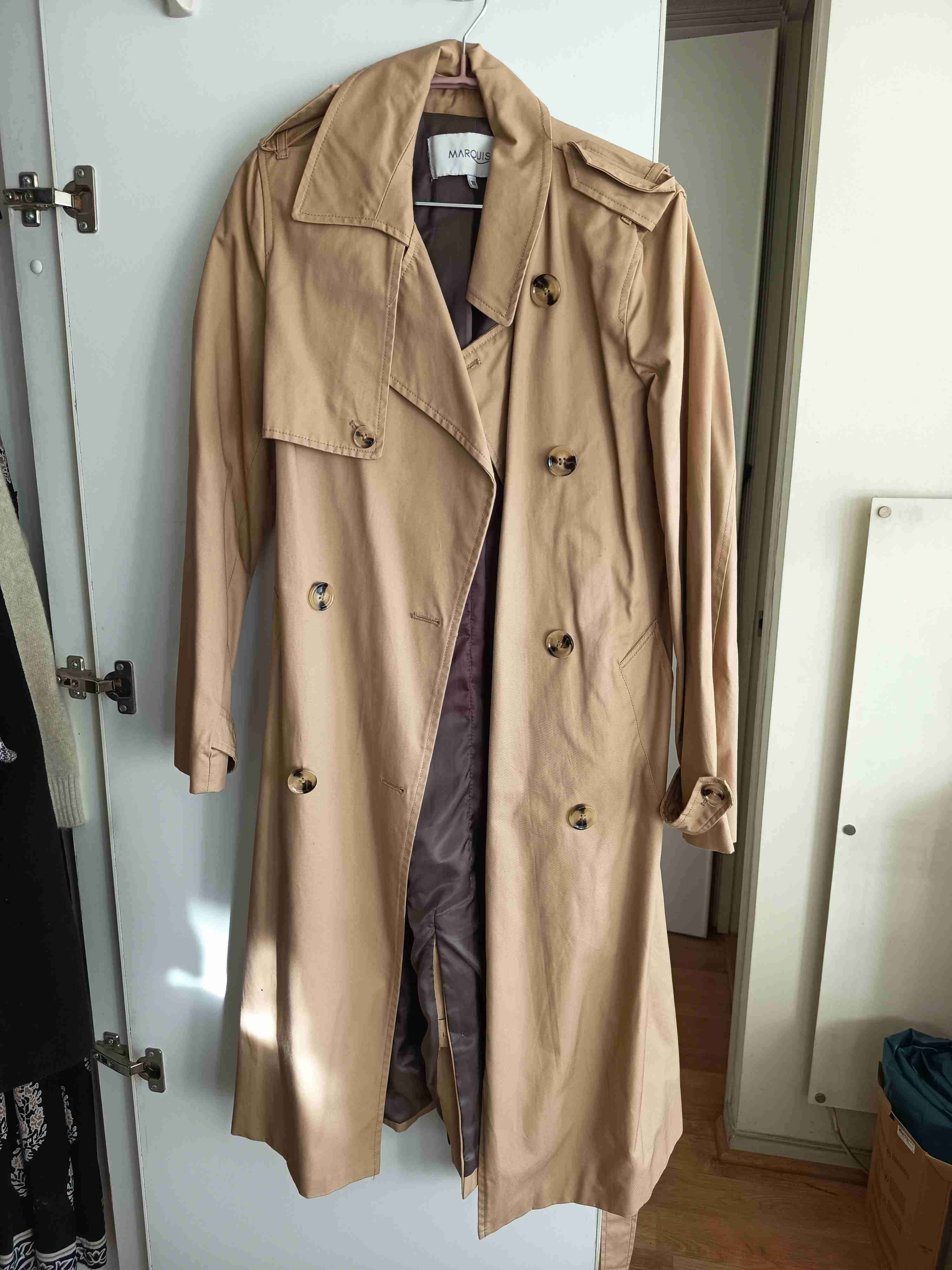 Trench coat beige largo