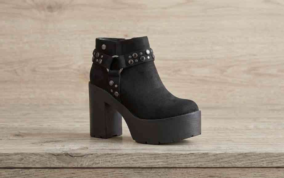 Botines de tacón altos café y negro - miniatura 2