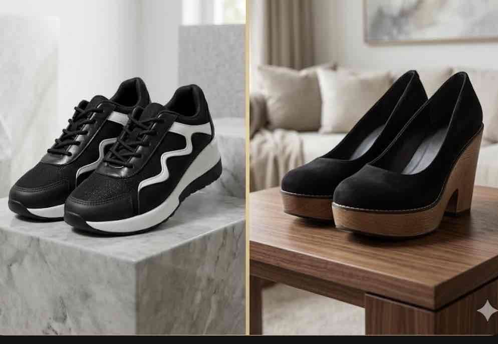 Botines de tacón altos café y negro - miniatura 4