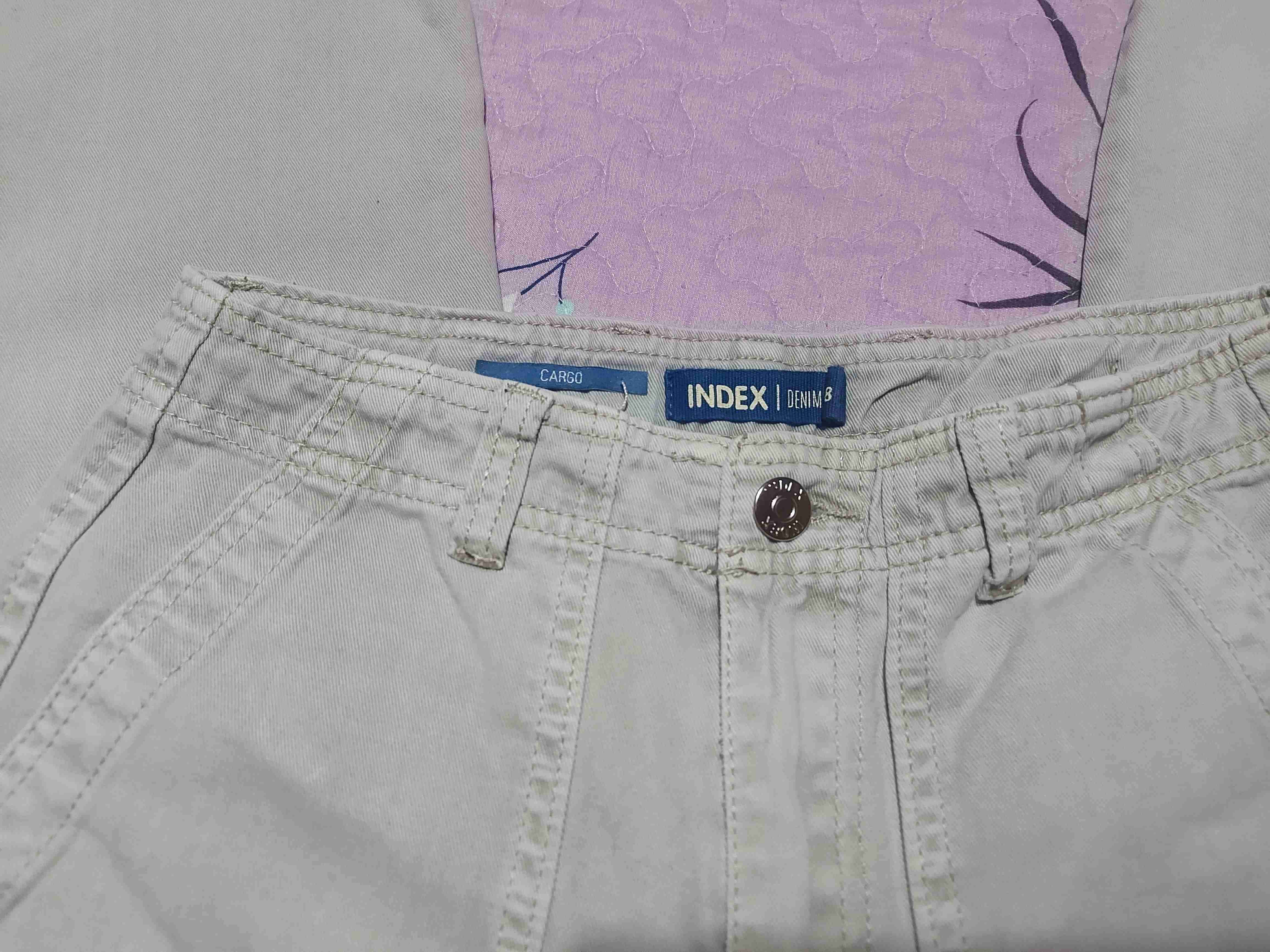 Pantalones cargo Index color verde claro - miniatura 4