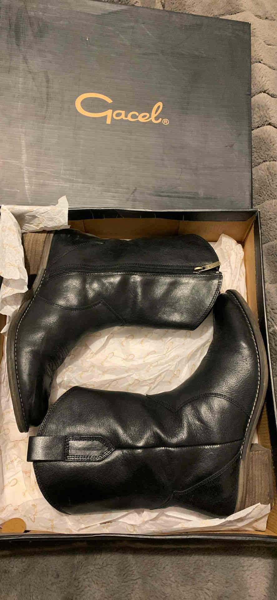 Botas negras de cuero 38 Gacel - miniatura 1