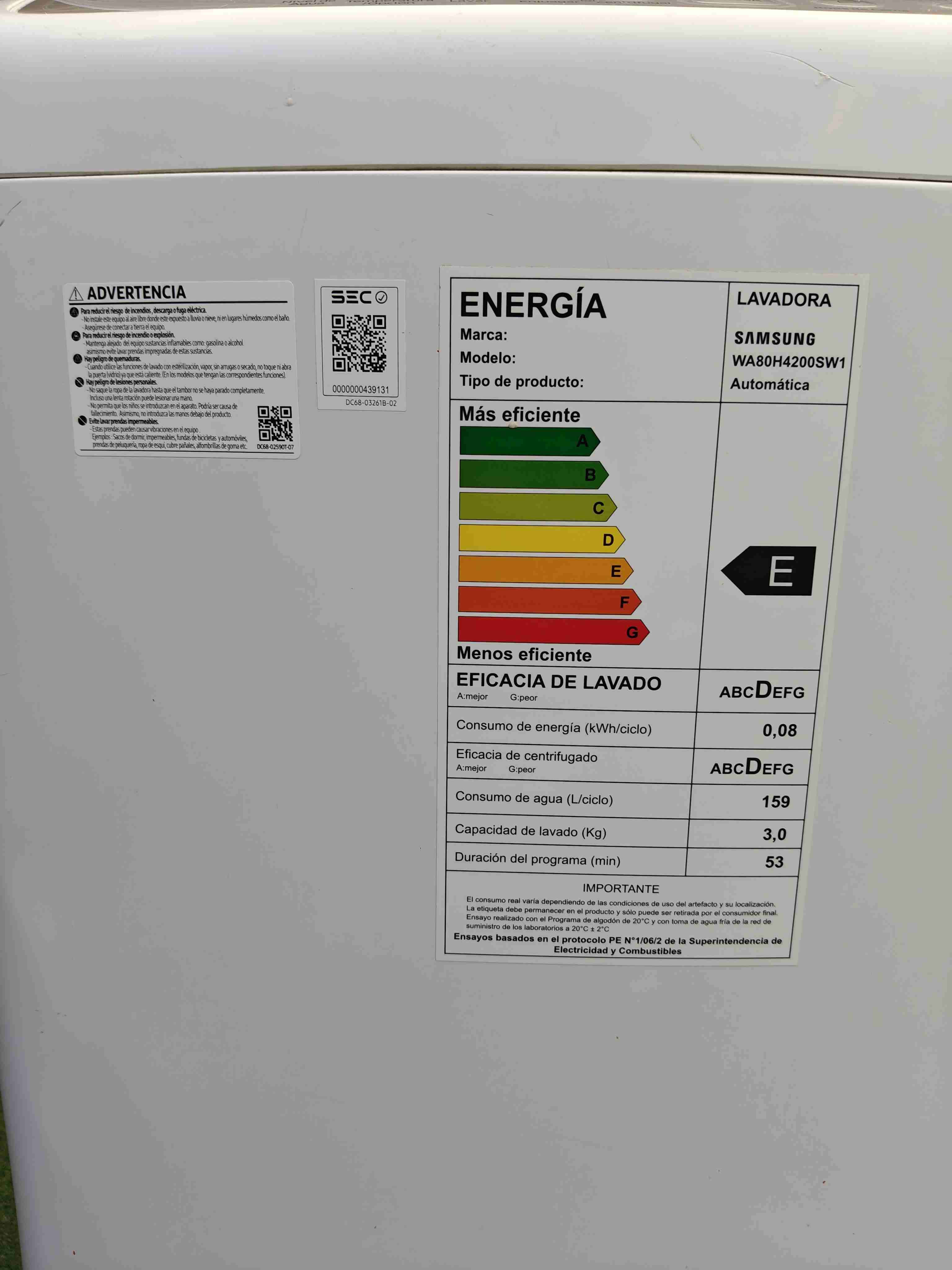 Lavadora Samsung 8 kilos carga superior - miniatura 6