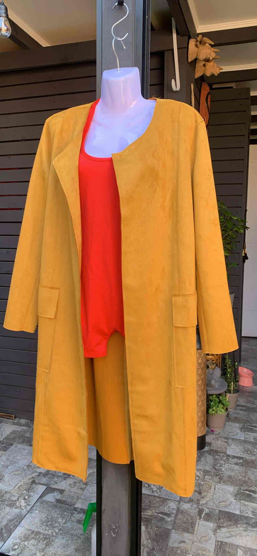 Abrigo Gamuza mostaza elegante  Nuevo Alaniz - miniatura 6