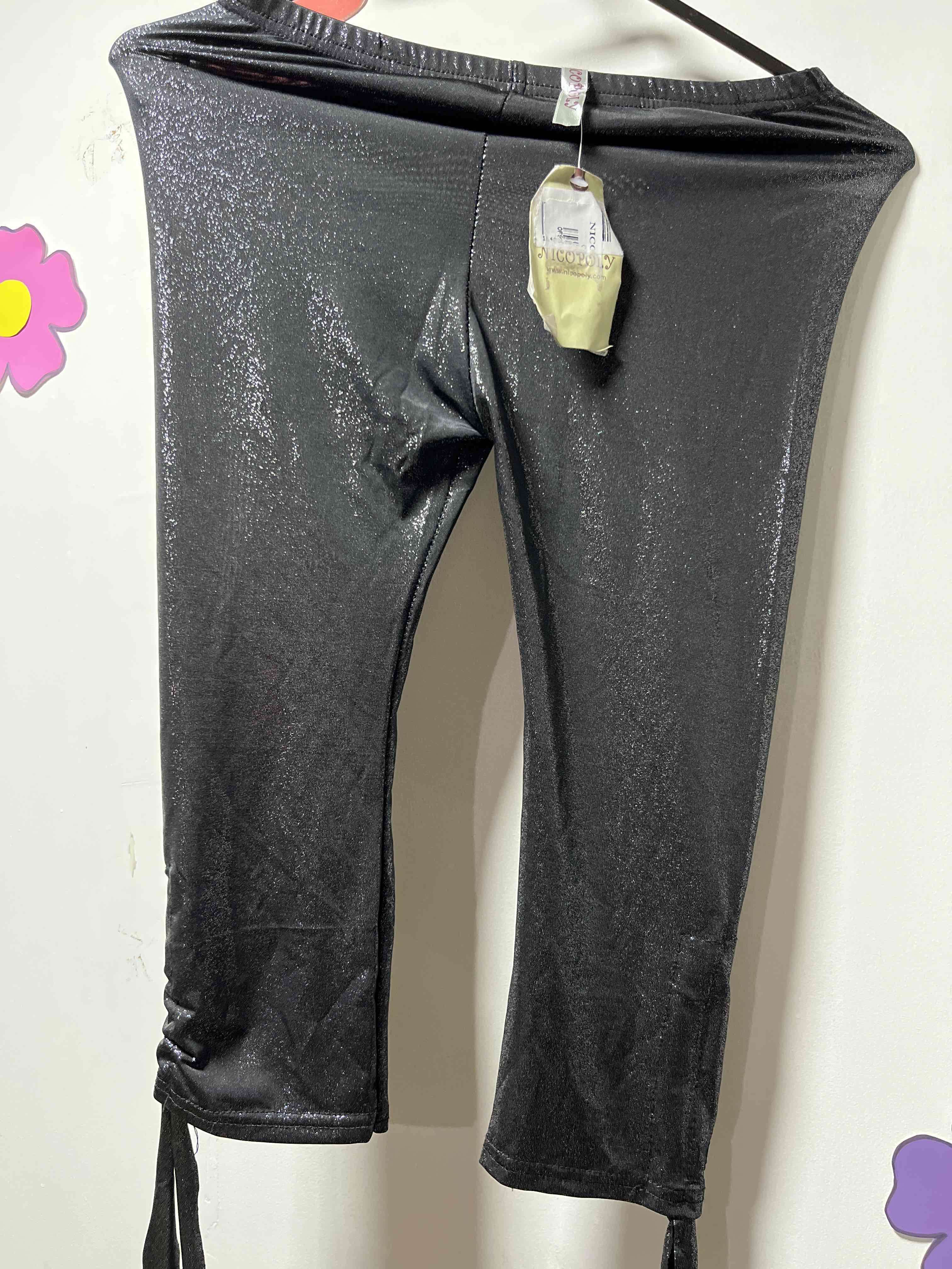 Calzas brillantes negras - miniatura 1