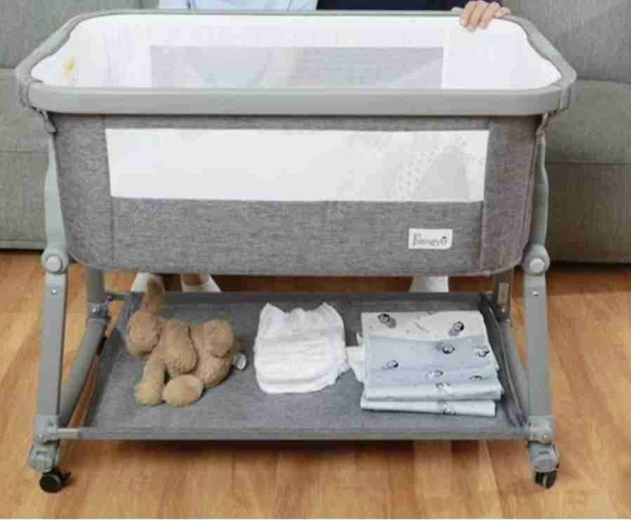 Vendo cuna colecho plegable Lil Pengyu gris - miniatura 4