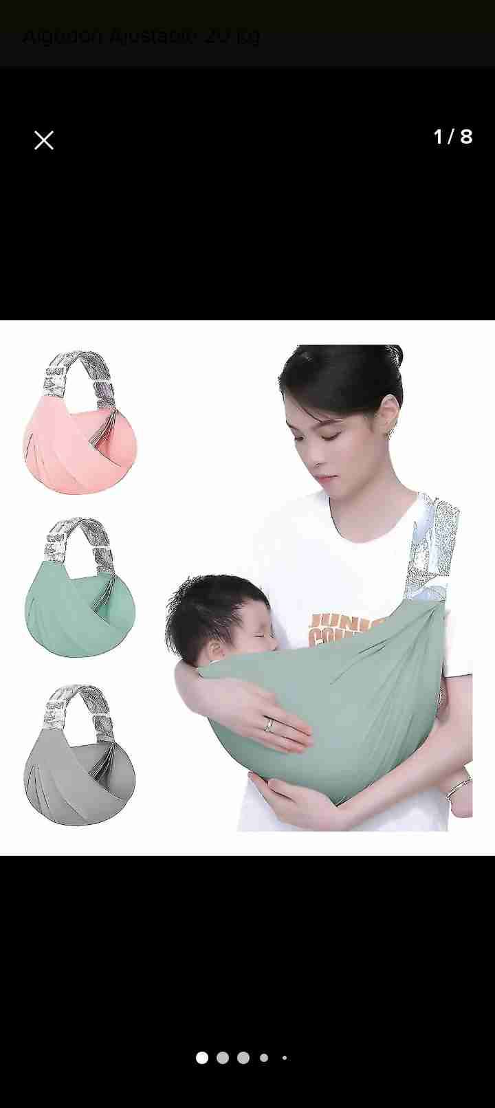 Portabebé ajustable de algodón - miniatura 1