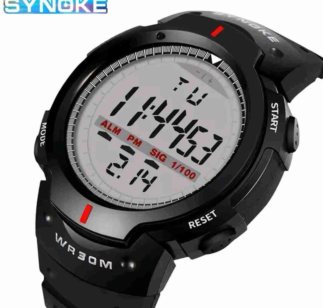 Reloj digital negro resistente al agua - miniatura 4