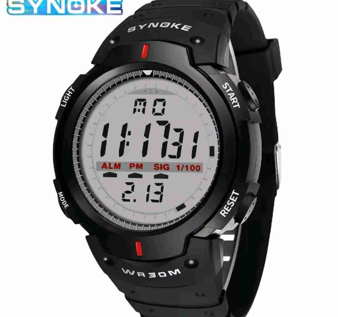 Reloj digital negro resistente al agua - miniatura 6