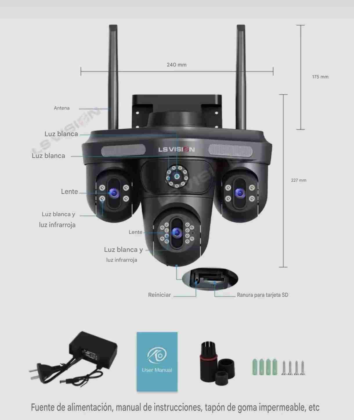 Cámara de vigilancia WiFi PTZ - miniatura 2