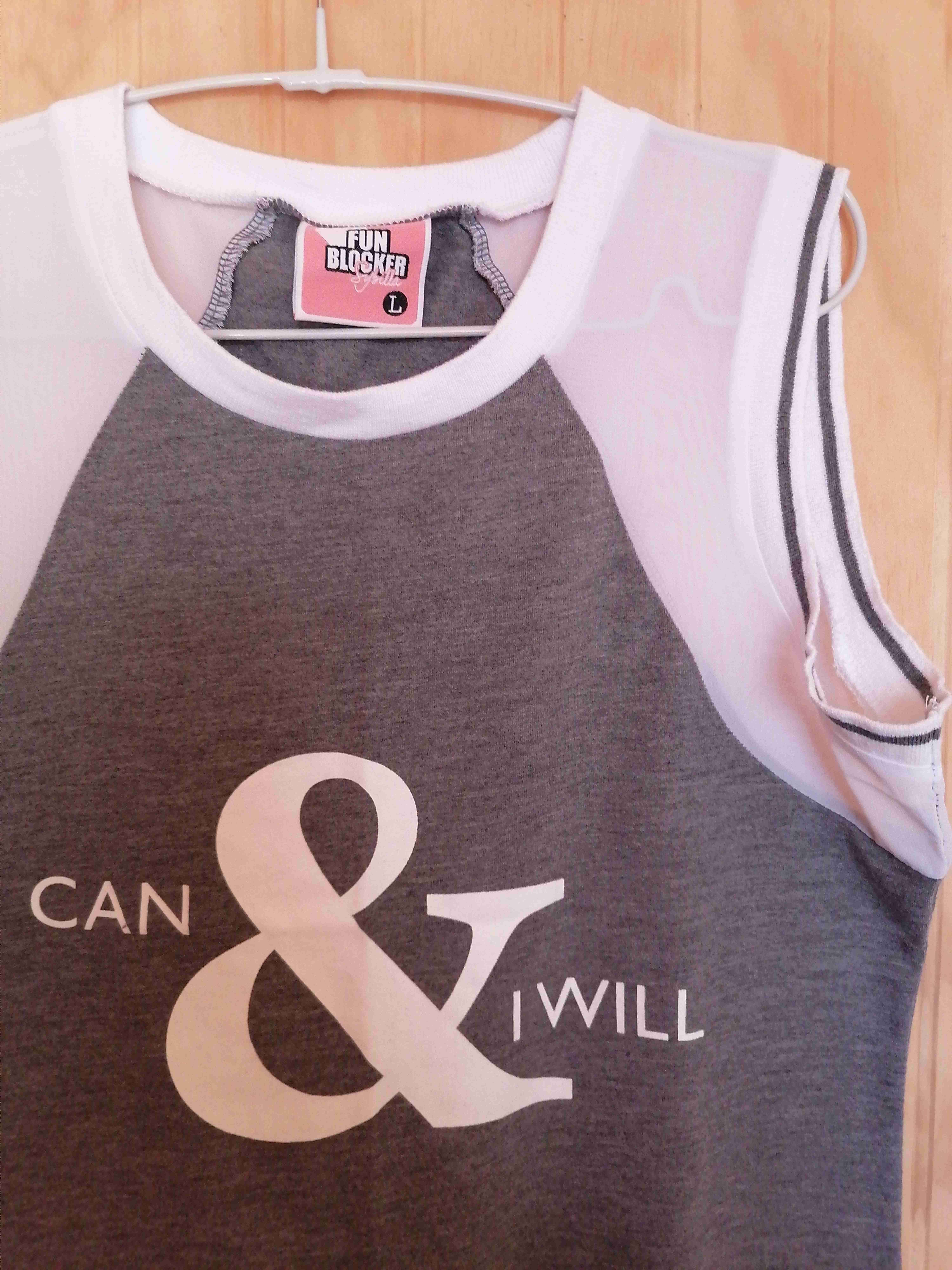 Polera sin mangas gris talla L - miniatura 2