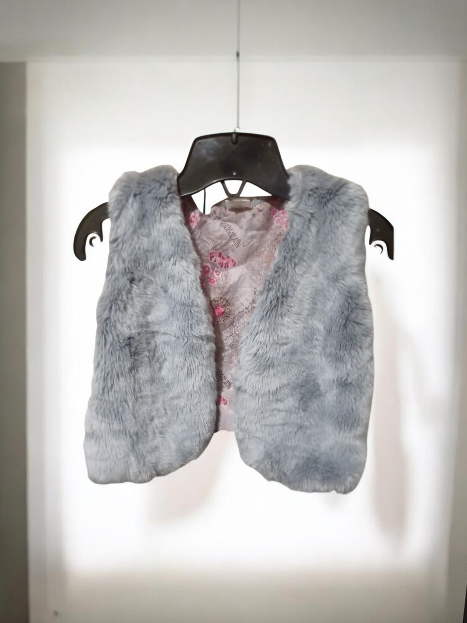 Chaleco de peluche gris