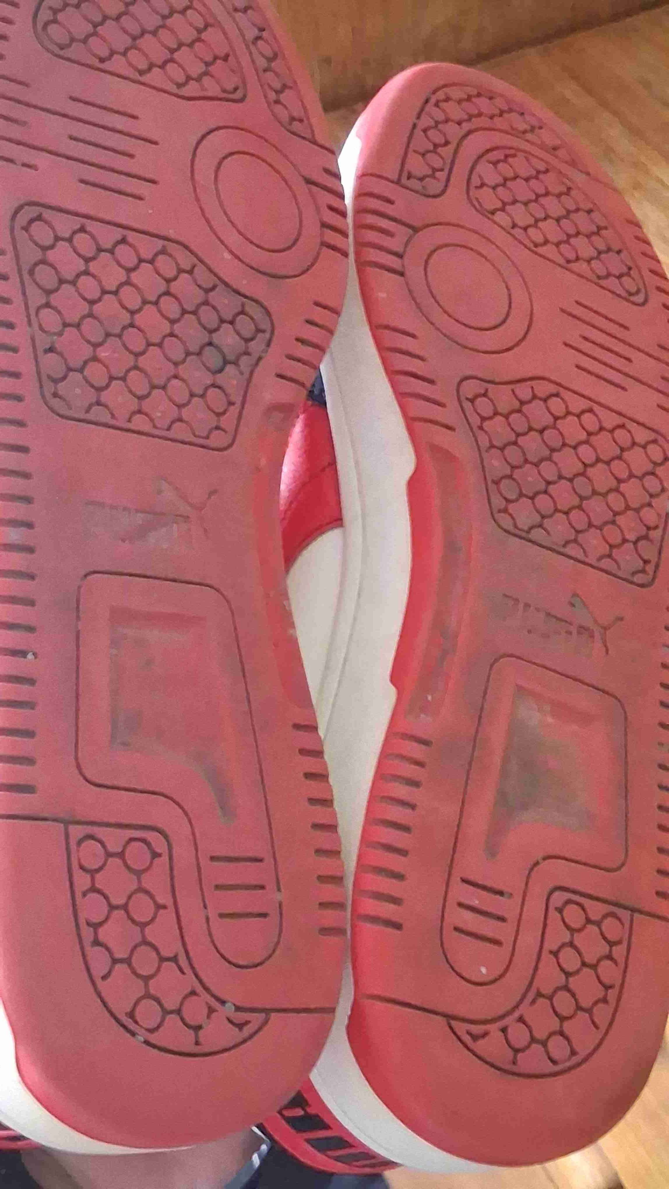 Zapatillas Puma blancas con negro y rojo Talla 43 - miniatura 4