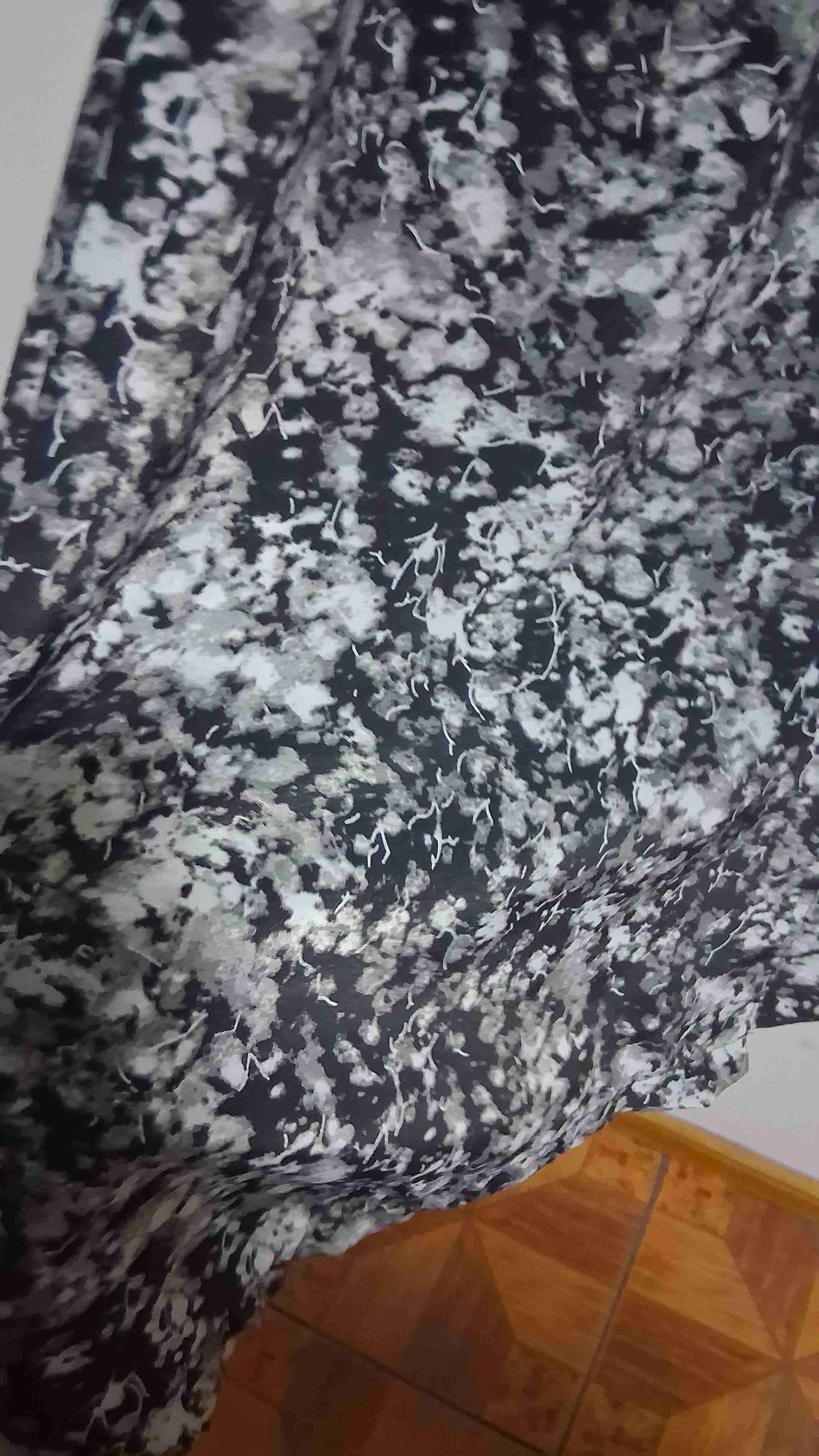 Vestido camisero floral negro y blanco. Talla S - miniatura 3