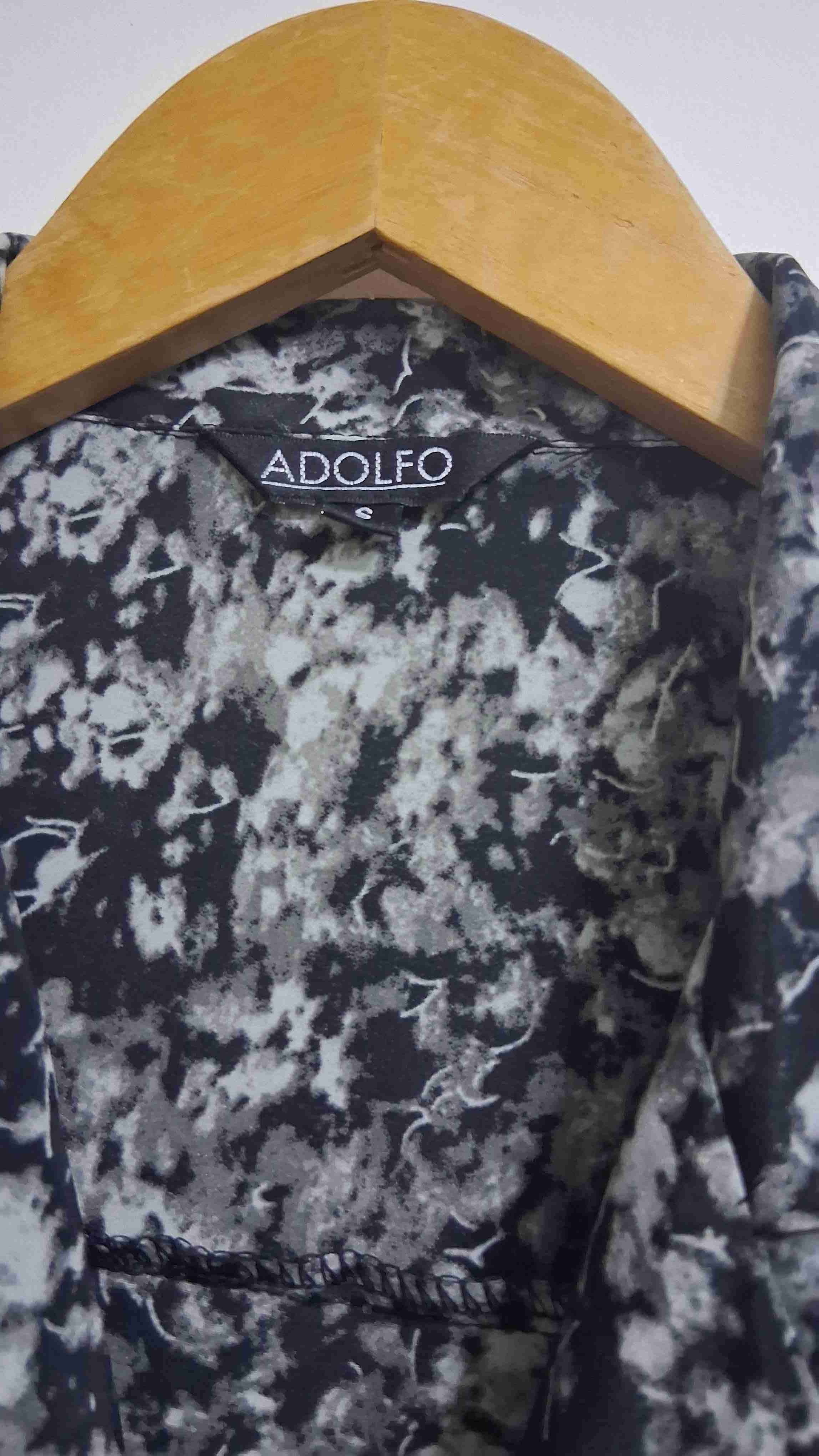 Vestido camisero floral negro y blanco. Talla S - miniatura 4