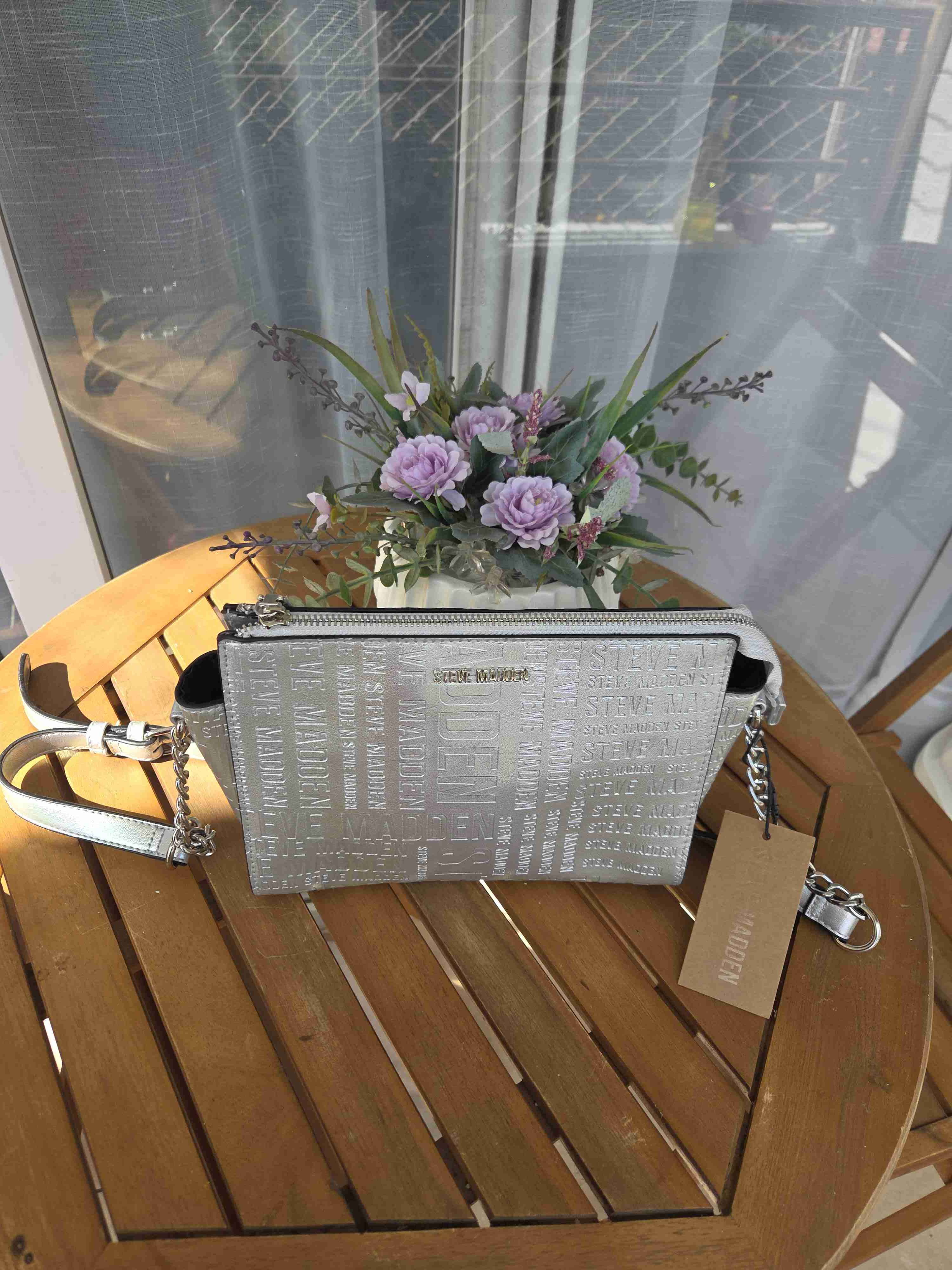 Cartera plateada Steve Madden - miniatura 1