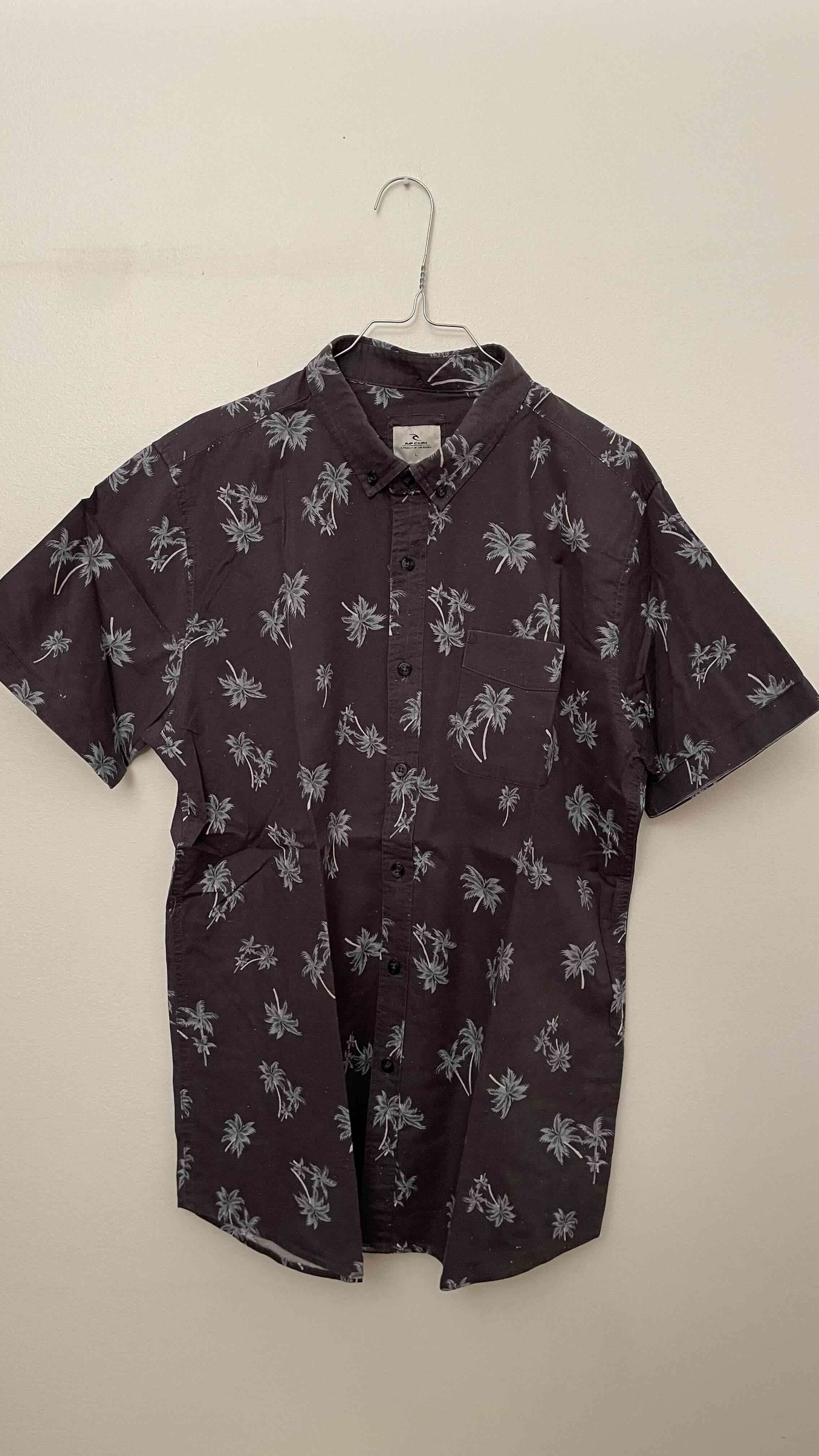 Camisa manga corta con palmeras - miniatura 1