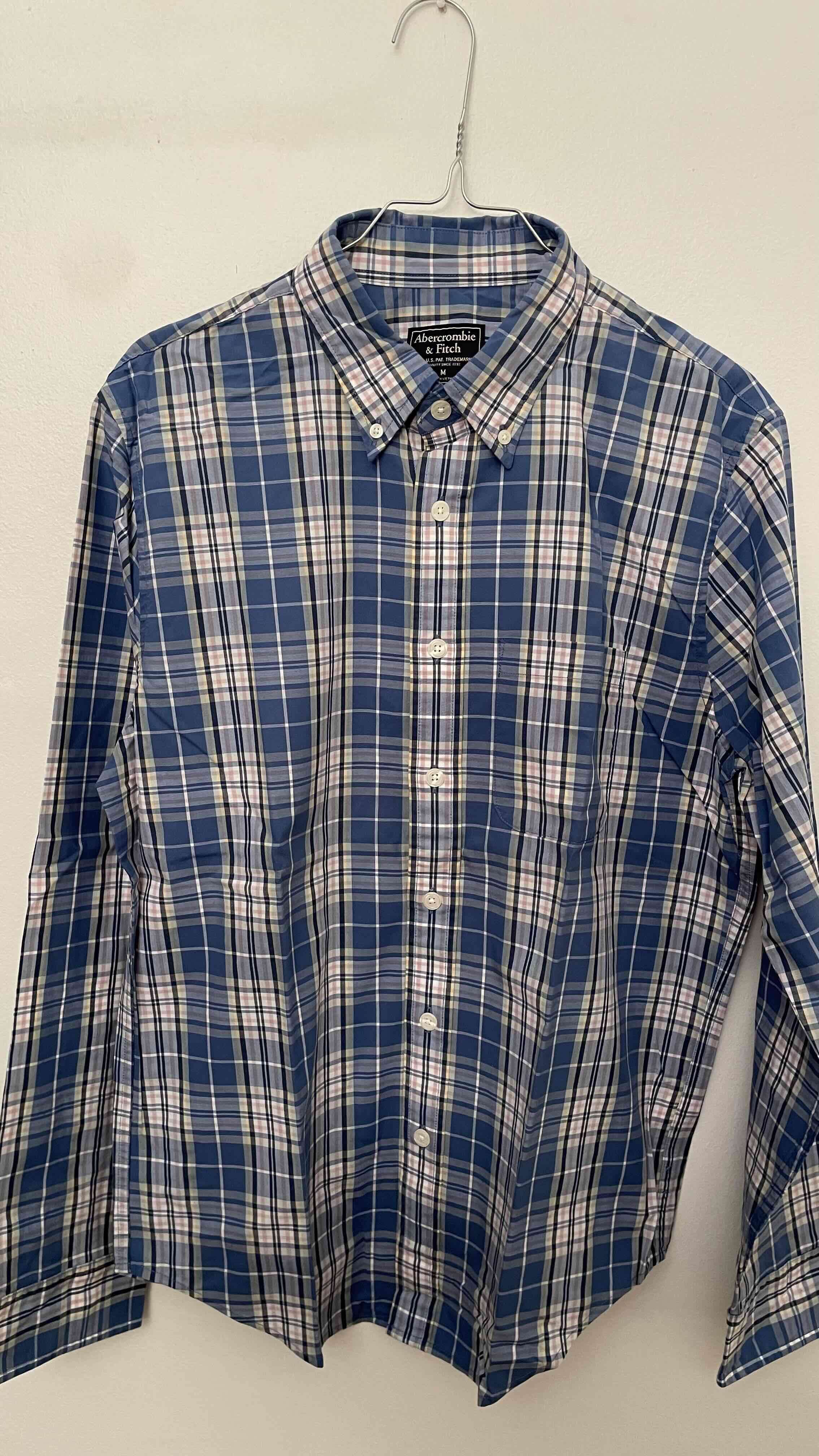 Camisa a cuadros azul Abercrombie - miniatura 1