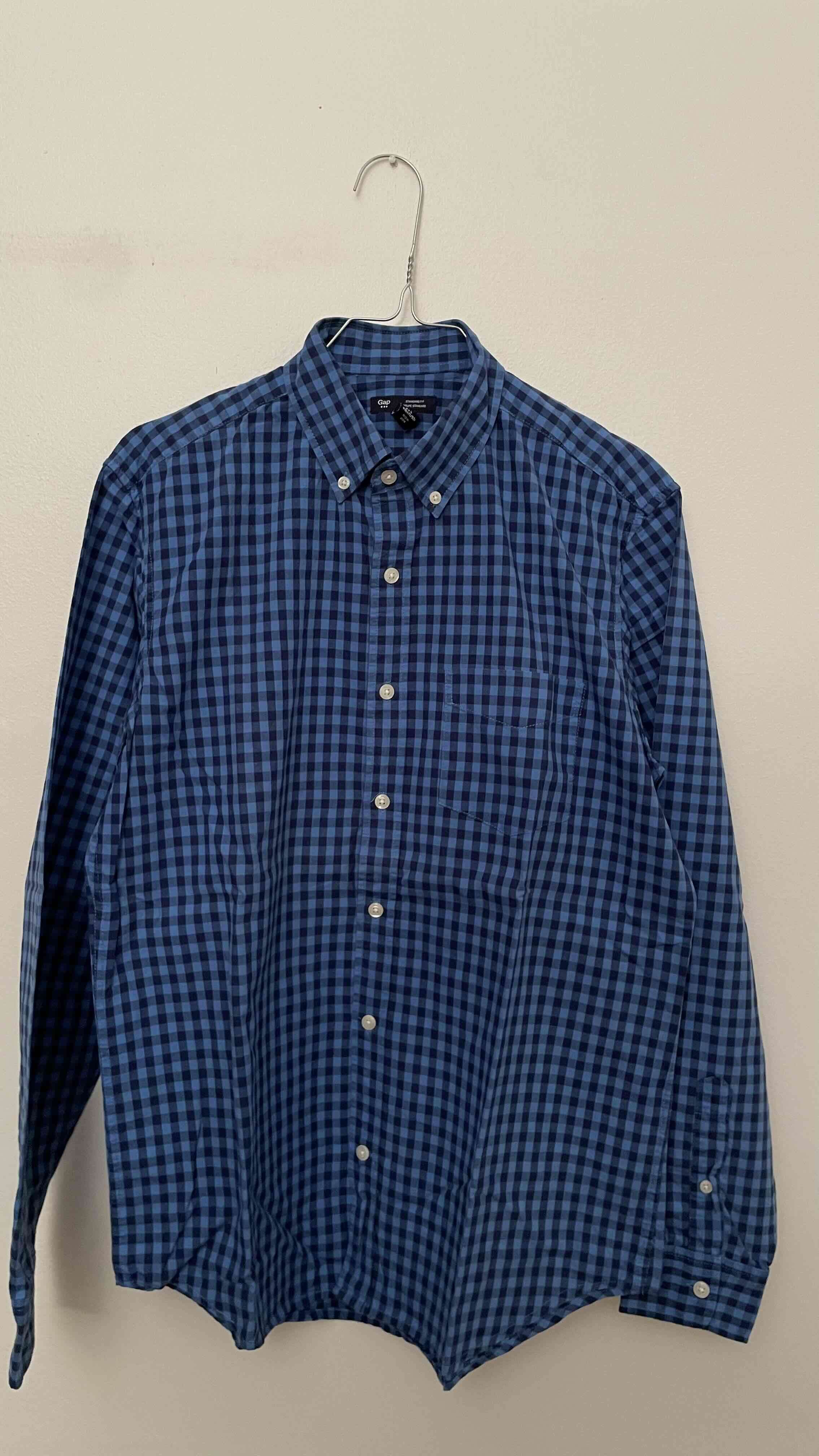 Camisa azul a cuadros - miniatura 1