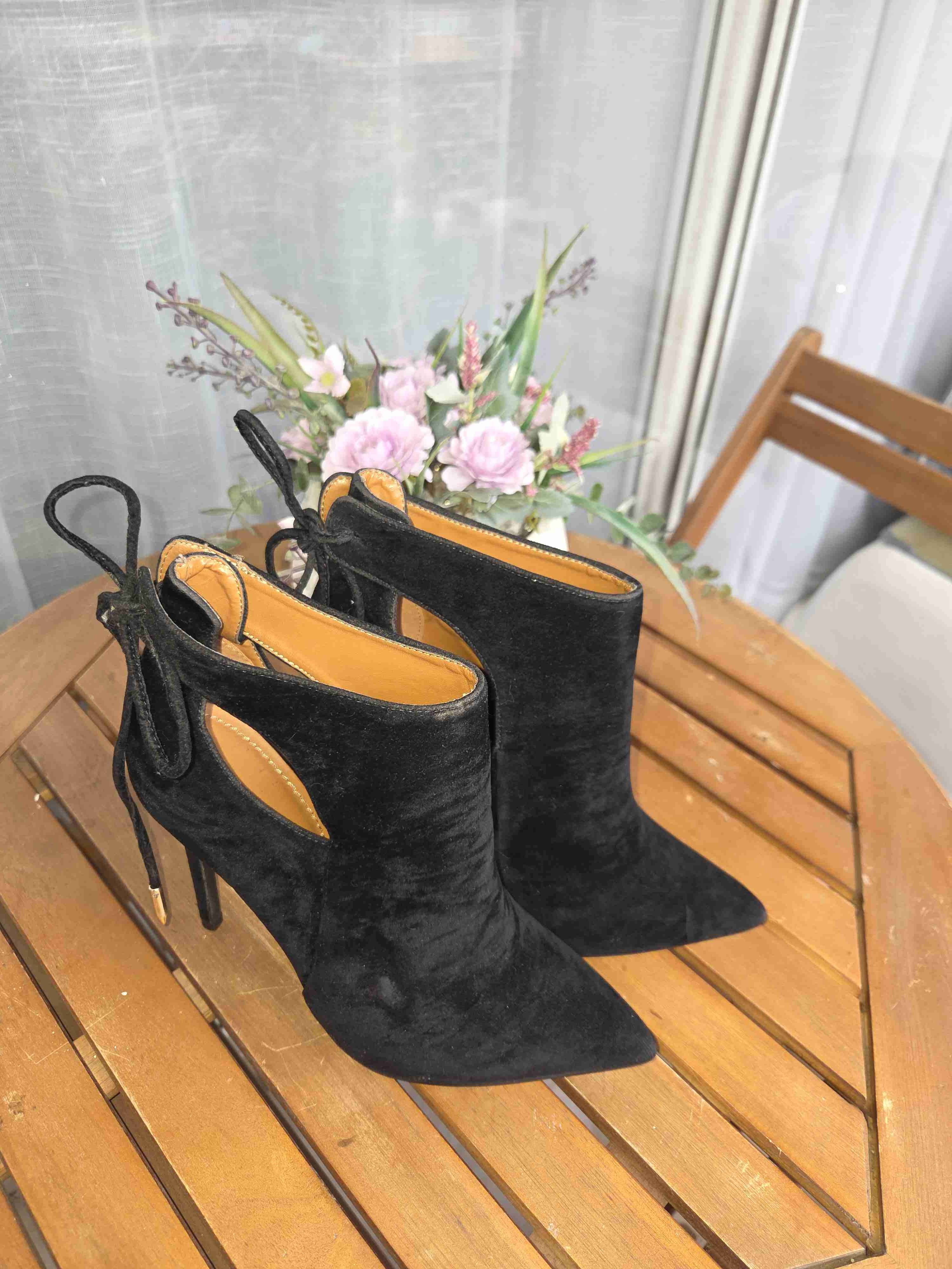 Botines negros de gamuza - miniatura 1