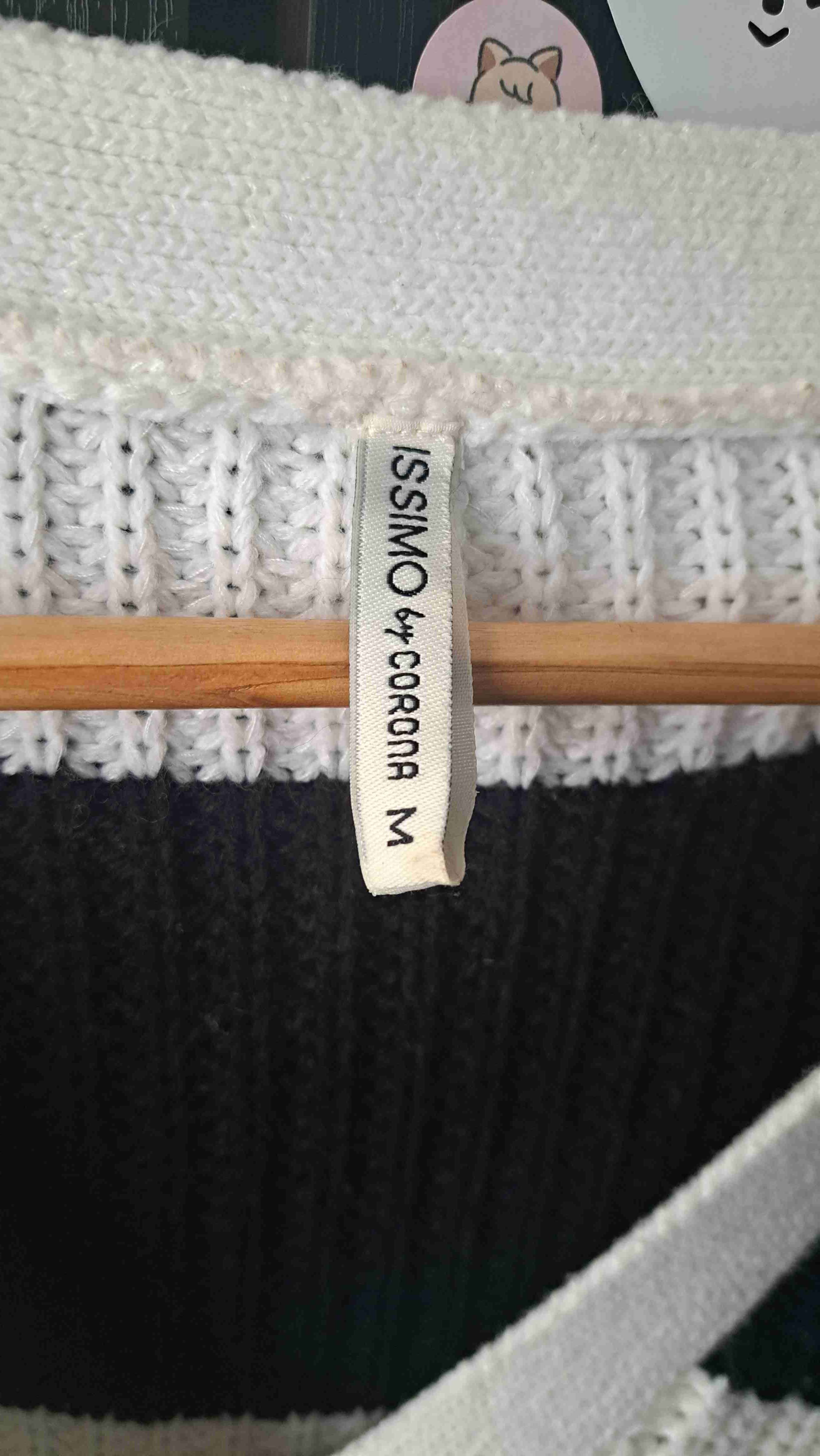 Cardigan a rayas blanco y negro - miniatura 2