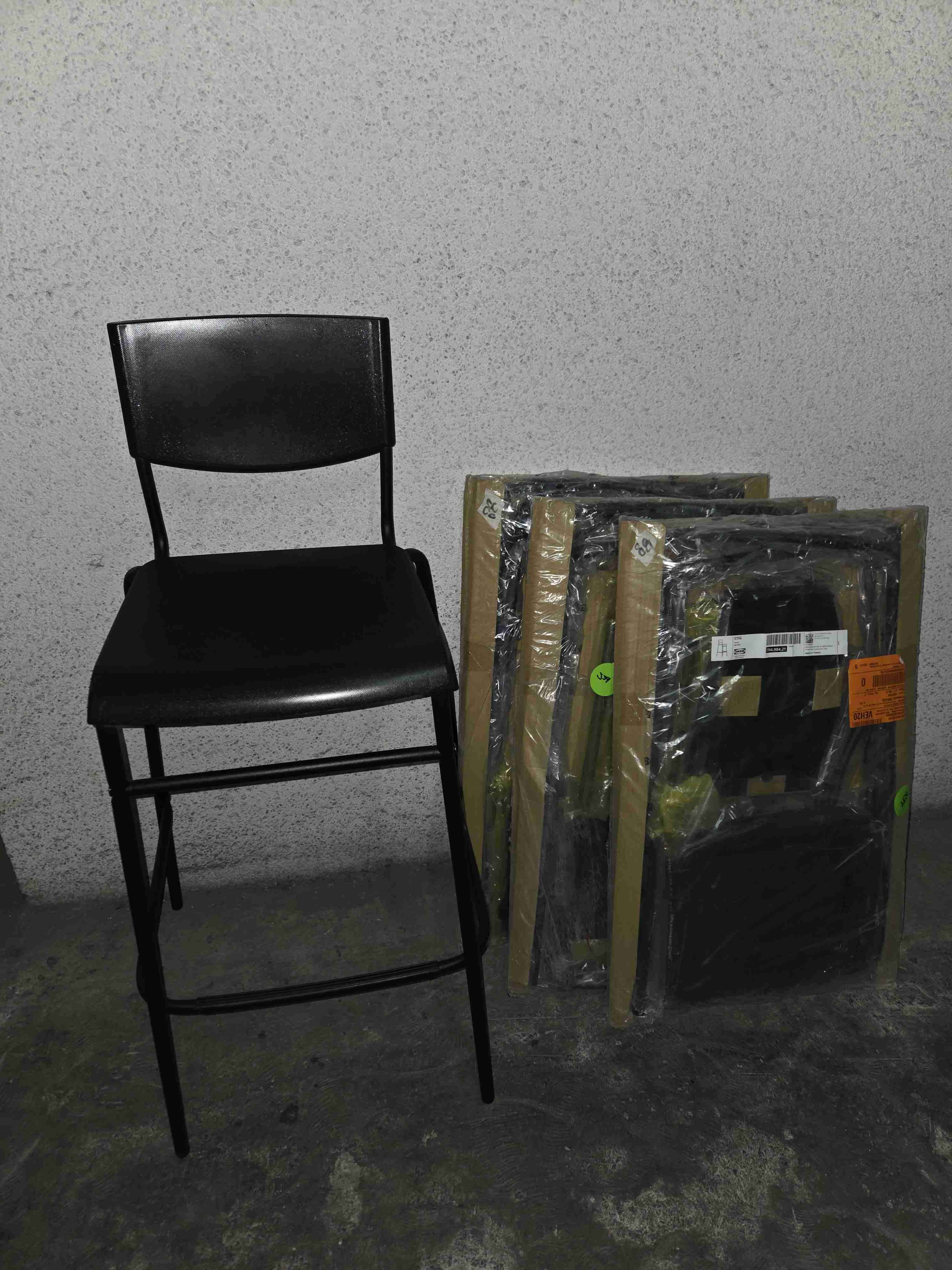 Sillas altas negras - miniatura 3