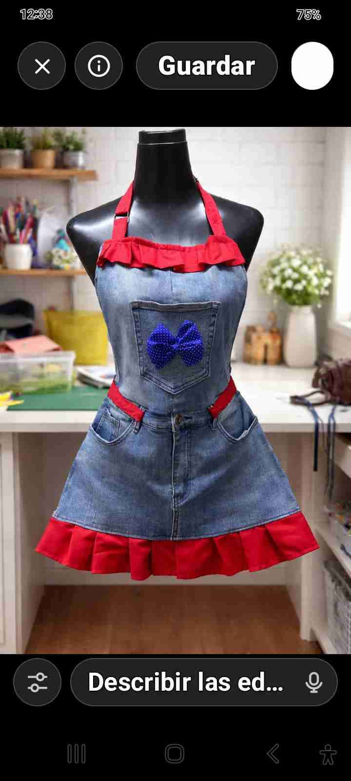 Delantal denim con bolsillos - miniatura 2