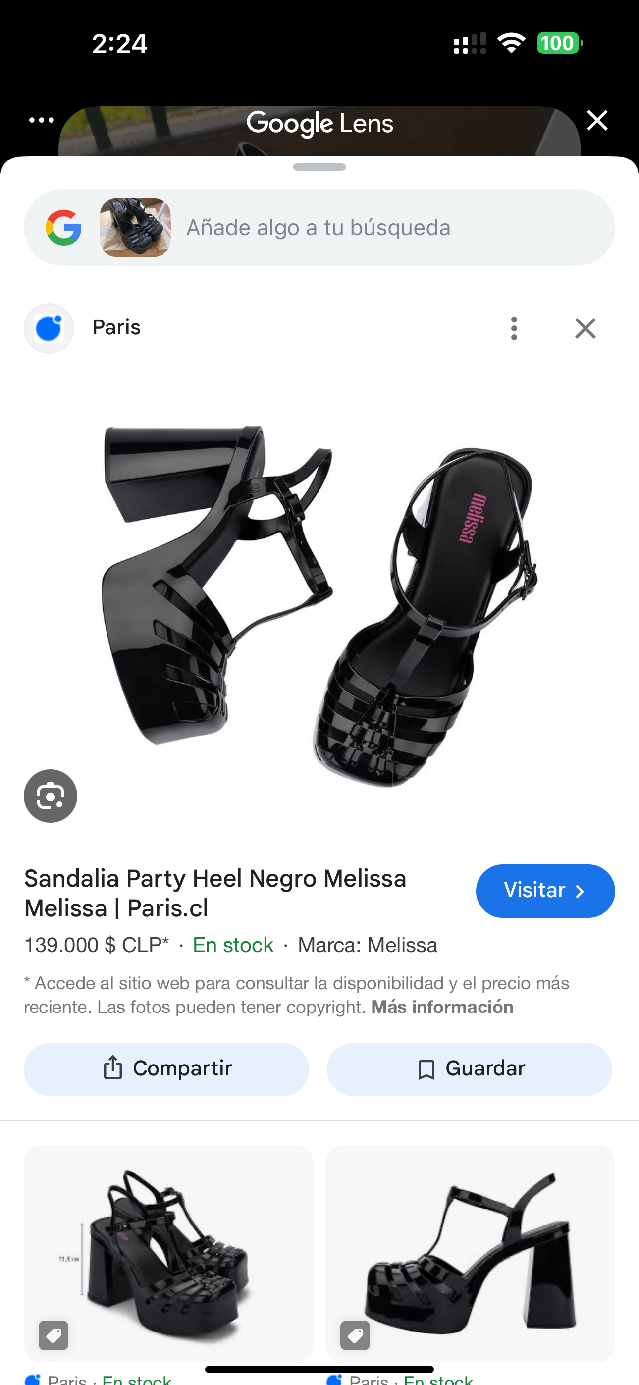 Sandalia alta negra Melissa - miniatura 2