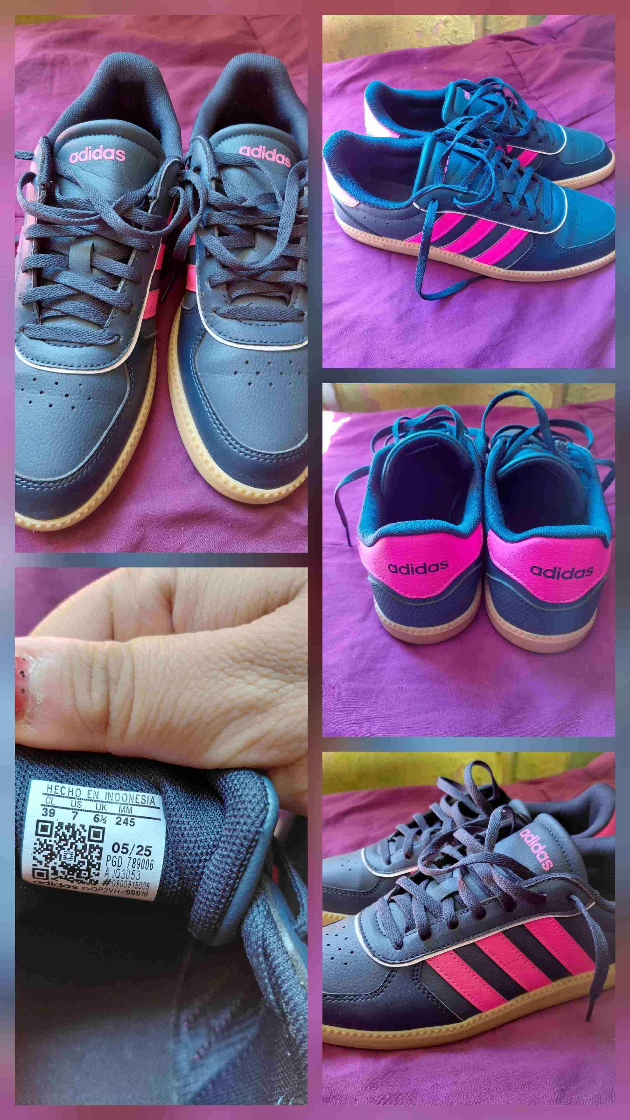 Zapatillas Adidas azul y rosado